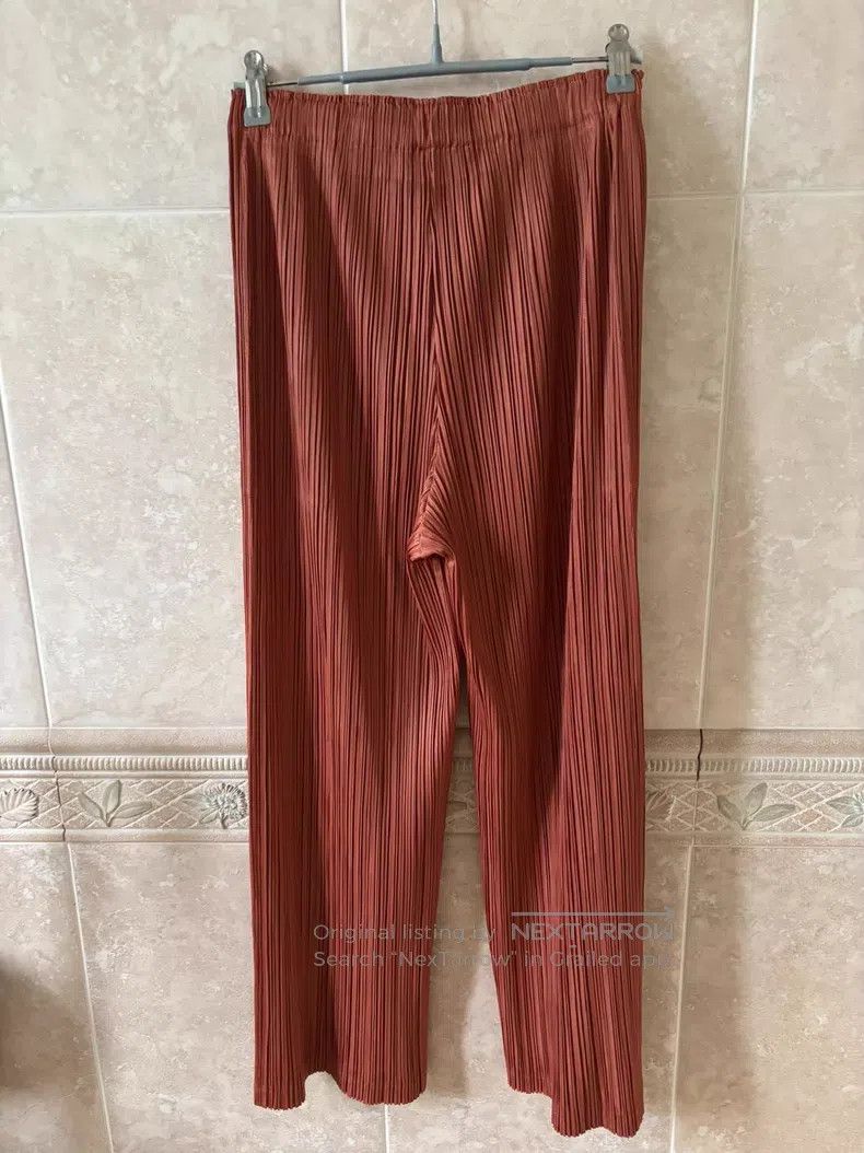Issey Miyake Issey Miyake Brown straight-leg pants Size 25" / US 0 / IT 36 - 3 Thumbnail
