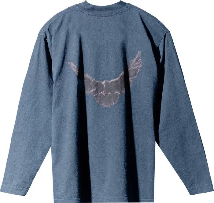 image of Yeezy Gap Engineered By Balenciaga Longsleeve Tee in Dark Blue, Men's (Size Medium)