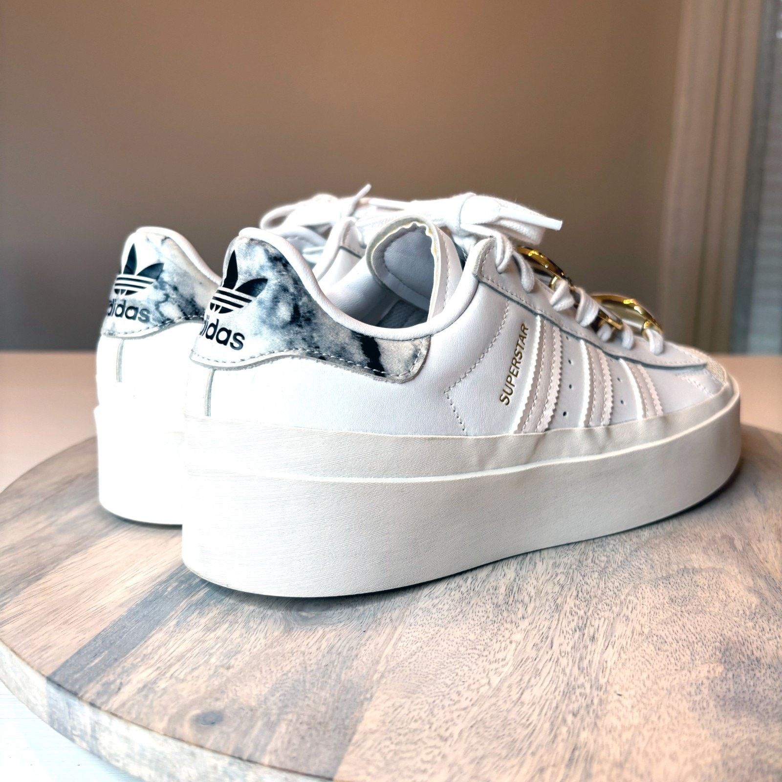 Adidas Adidas Superstar Platform Women's 8.5 White Marble Sneakers Size US 8.5 / IT 38.5 - 7 Thumbnail
