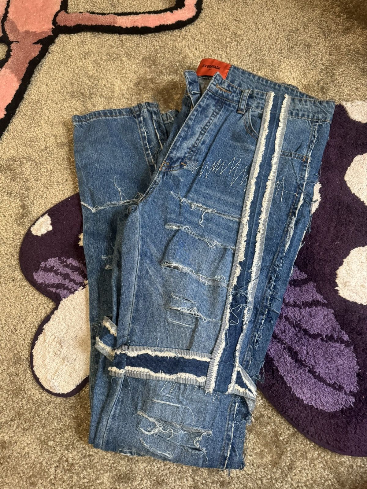 Ev Bravado × Who Decides War Indigo Thrasher Denim (2018) Size US 34 / EU 50 - 2 Thumbnail