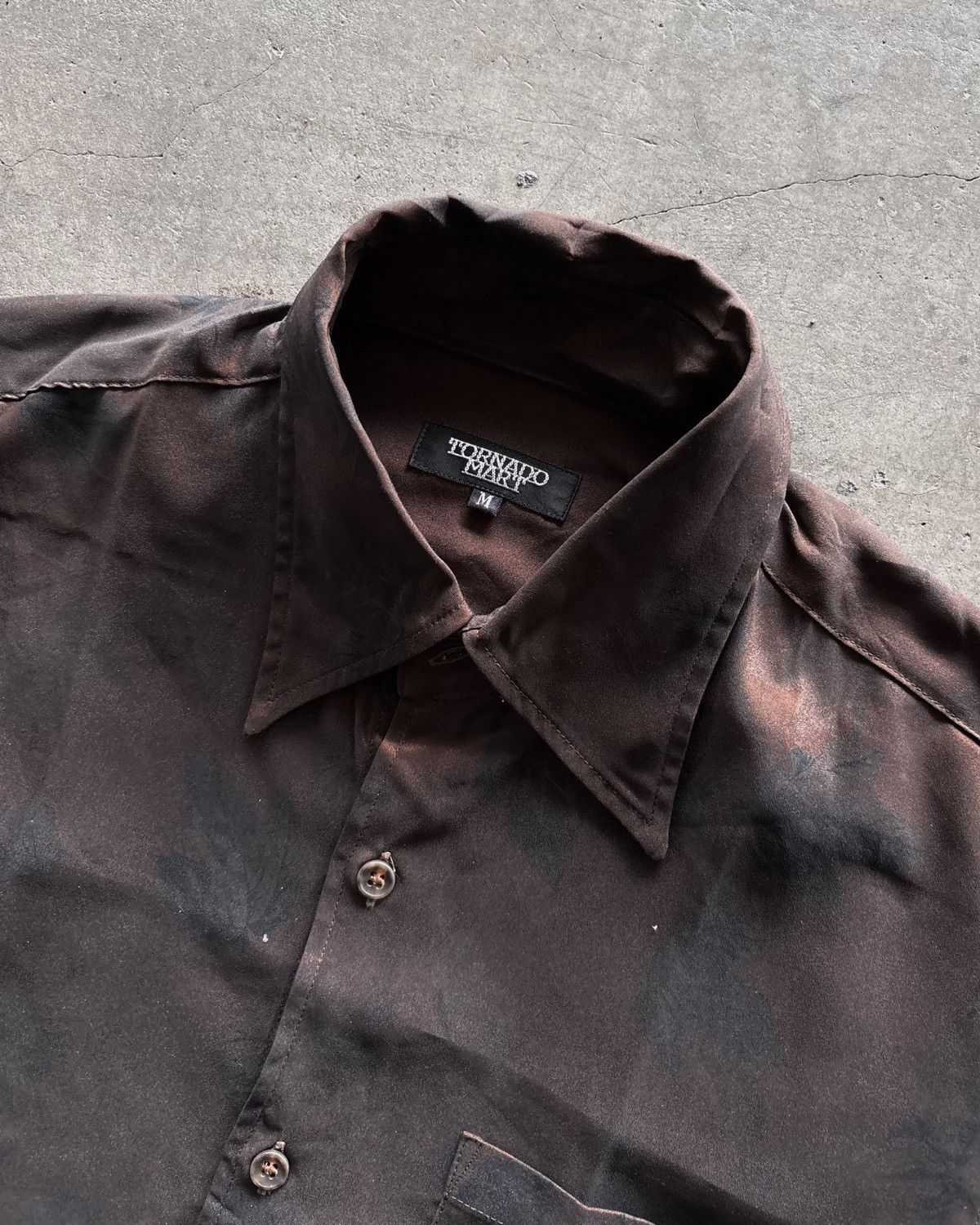 Tornado Mart Tornado Mart Pleated Rose Button Up Shirt Size US M / EU 48-50 / 2 - 2 Thumbnail