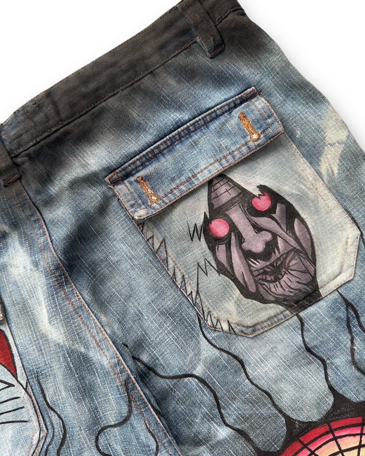 Anime Okarun Custom jeans Size US 35 - 9 Thumbnail