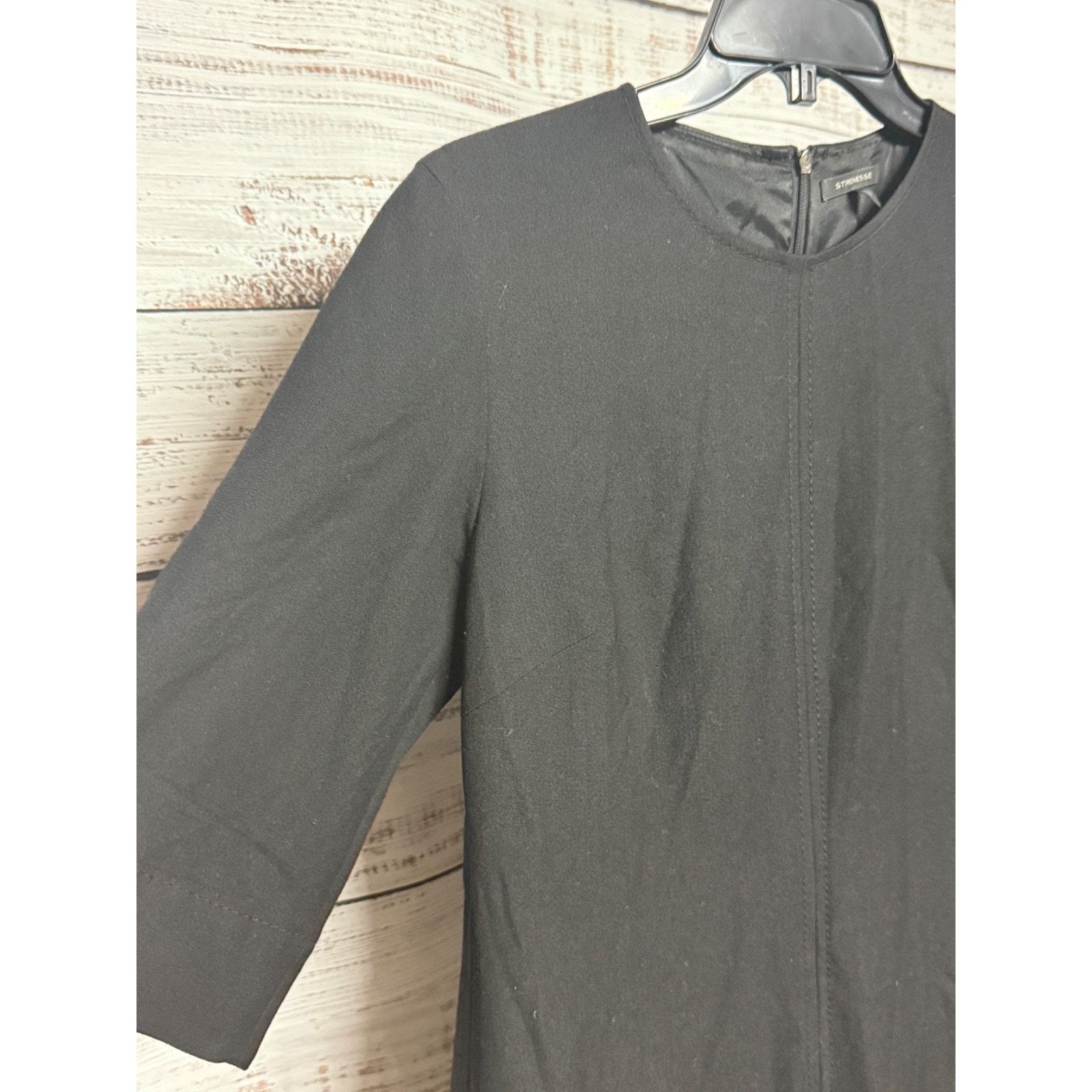 STRENESSE Strenesse Wool Knit Short Sleeve Black Brown Herringbone 8 Size M / US 6-8 / IT 42-44 - 3 Thumbnail