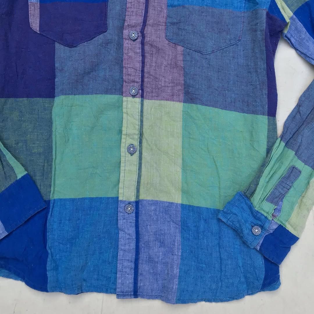 Sugar Cane × Vintage Cube Sugar Multi Plaid Tartan Shirt Sugar Candy Pattern Work Size US M / EU 48-50 / 2 - 3 Thumbnail