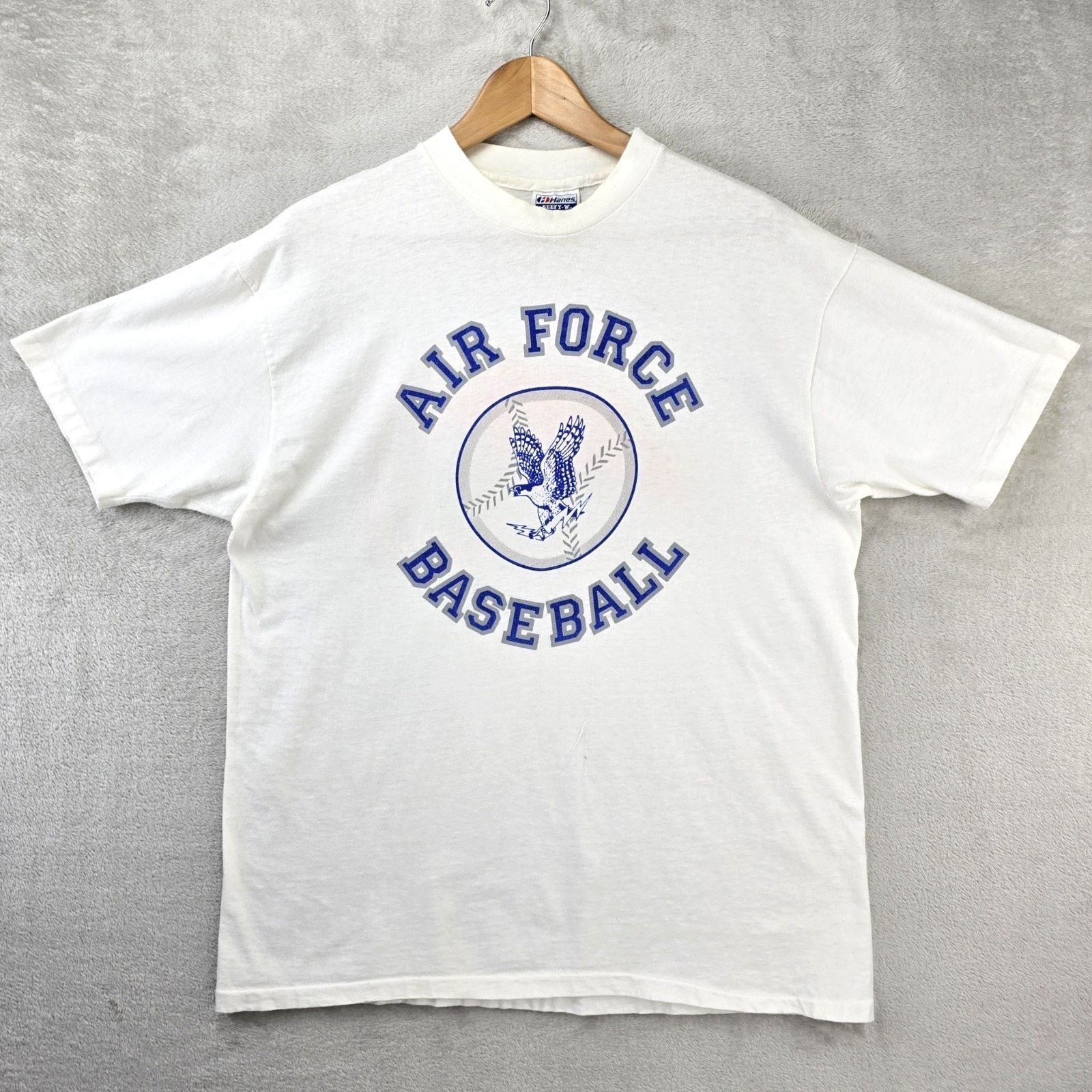 Hanes Vintage Air Force Baseball Shirtt XL 90s Dont Bring Ot Weak Size US XL / EU 56 / 4 - 1 Thumbnail