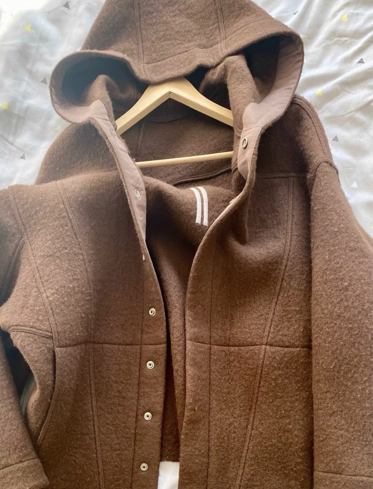 Rick Owens Rick Owens Mainline Men's Brown Wool Cape-Coat Size US M / EU 48-50 / 2 - 3 Thumbnail