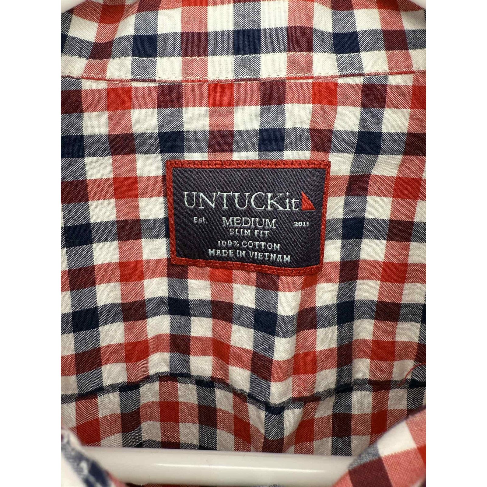 UNTUCKit UNTUCKit Gingham Check Cotton Slim Fit Button-Up Shirt M Size US M / EU 48-50 / 2 - 4 Thumbnail