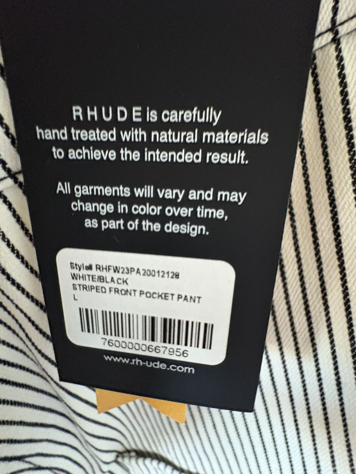 Rhude STRIPED FRONT POCKET PANTS Size US 33 - 8 Thumbnail