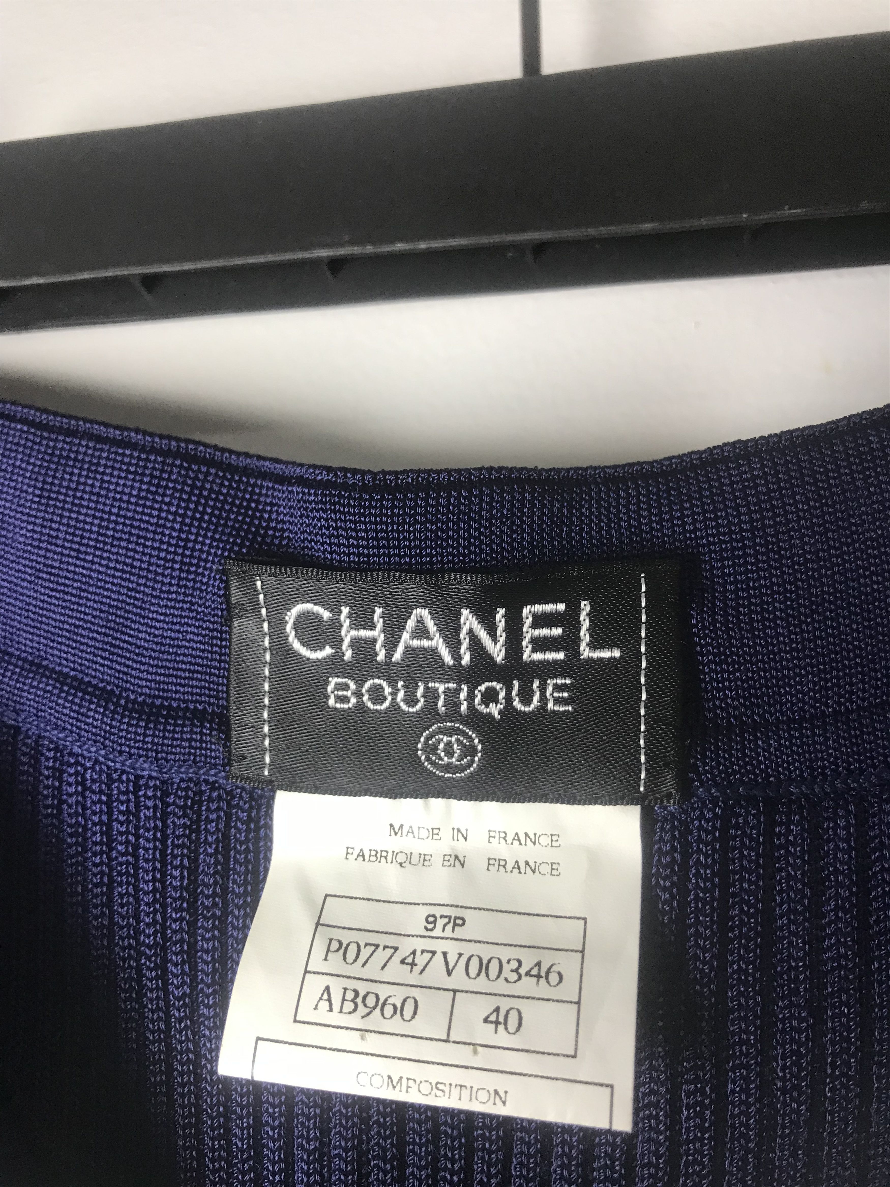 Chanel Chanel Knitted Maxi Skirt Size 22" - 8 Thumbnail