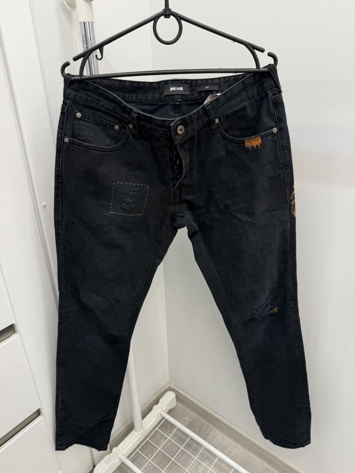 Just Cavalli Just Cavalli Tiger Printed Distressed Jeans Denim Pants Size US 32 / EU 48 - 1 Thumbnail