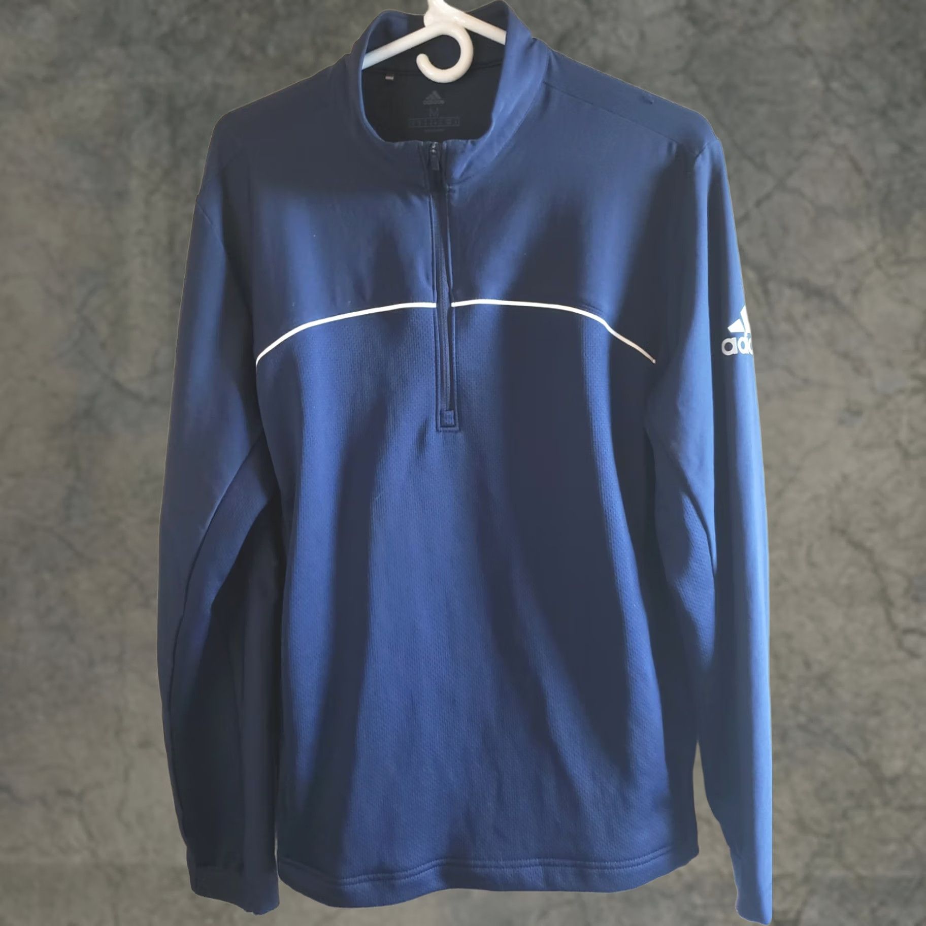 Adidas ADIDAS Men's M Blue 1/4 Zip Jacket Sweater NWOT! Size US M / EU 48-50 / 2 - 1 Thumbnail