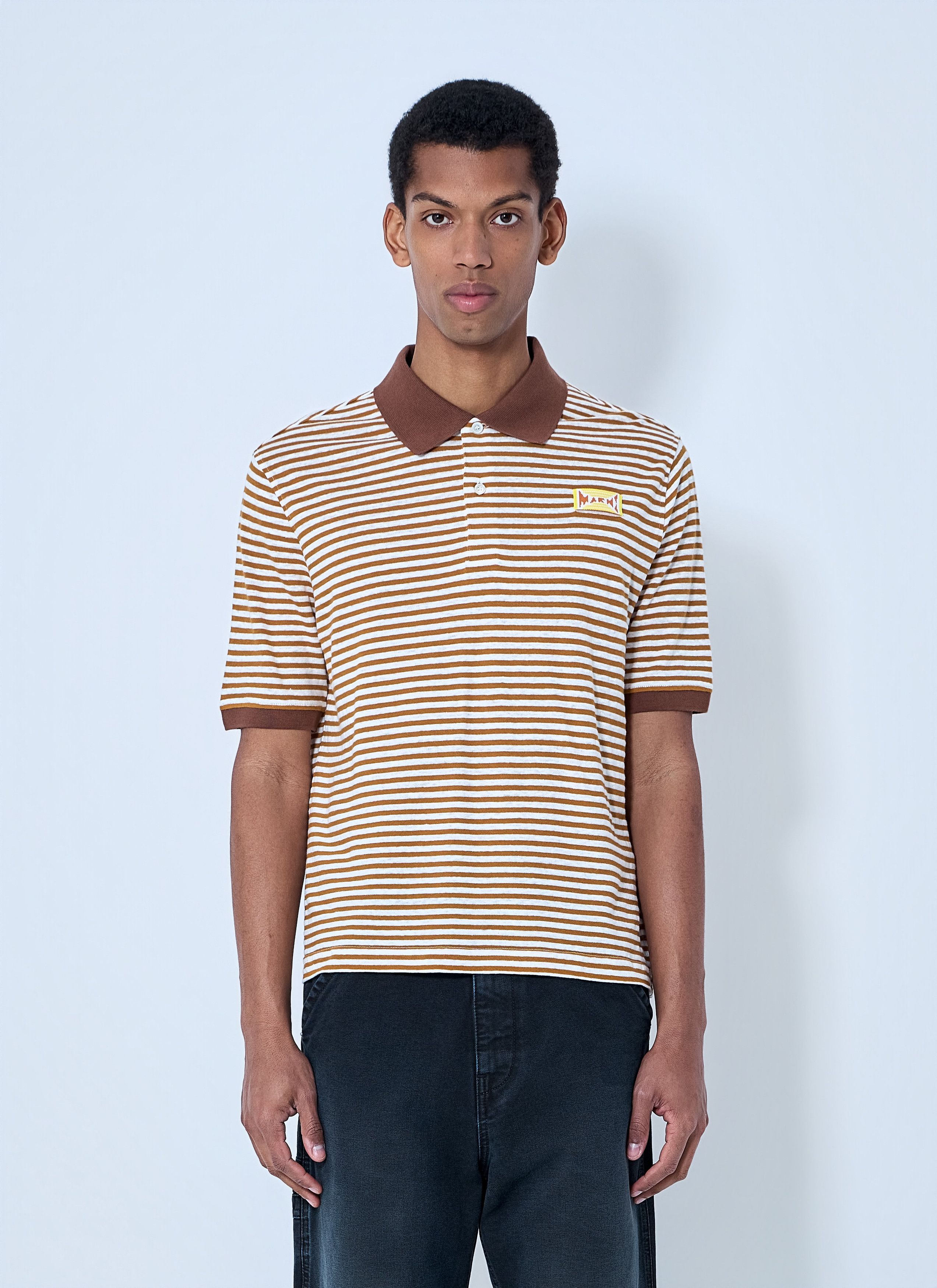 Marni Striped Polo Shirt Size US L / EU 52-54 / 3 - 1 Thumbnail
