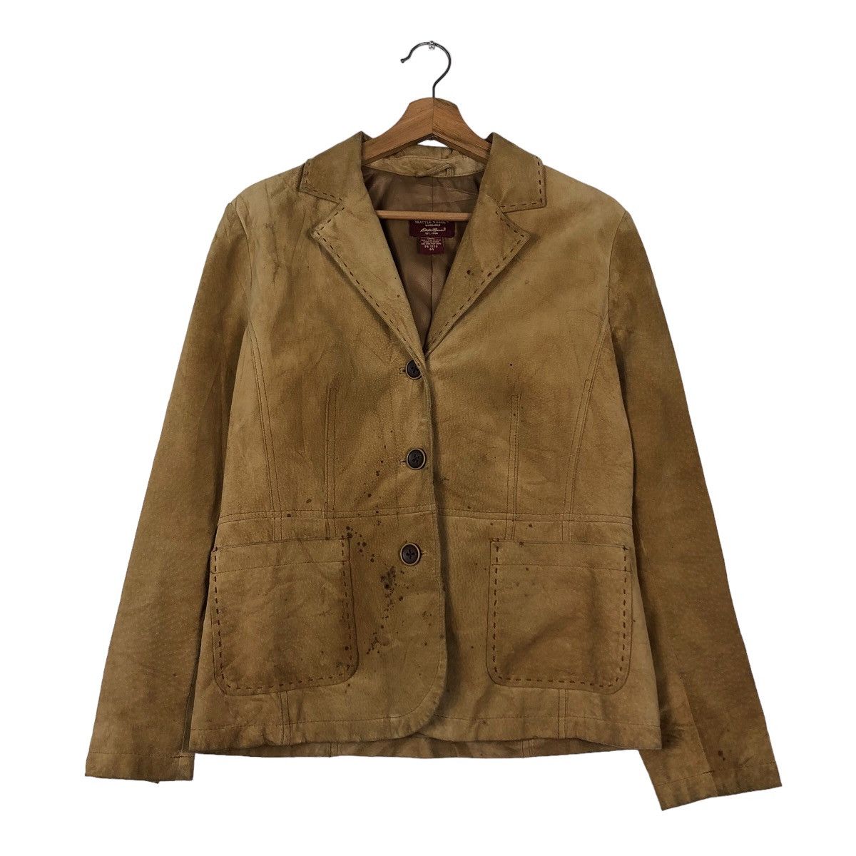 Japanese Brand 🔥Vintage Leather Jacket Eddie Bauer Issey Miyake Size US M / EU 48-50 / 2 - 1 Thumbnail