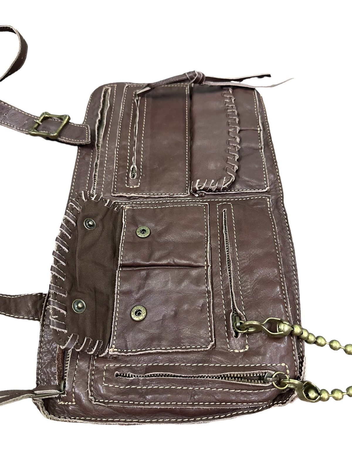 Japanese Brand A.I.P LEATHER CROSSBODY BAG Size ONE SIZE - 8 Thumbnail