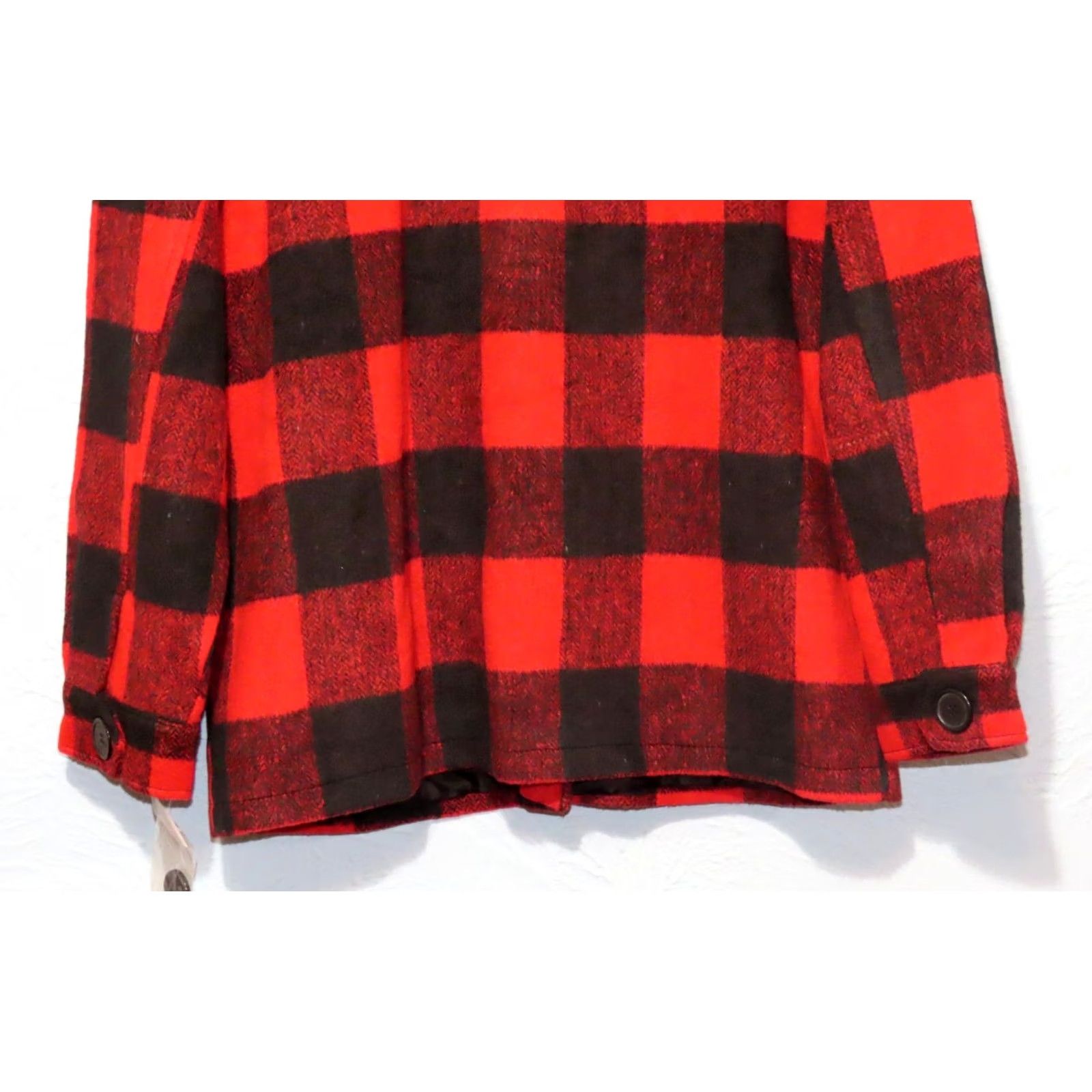 Vintage Jou Jou Premium Outerwear Buffalo Red Plaid Women's L Button Up Shacket Jacket Shacket Plaid Red Black Long Sleeve Mid-Length Womens Boutiques Size L / US 10 / IT 46 - 7 Thumbnail