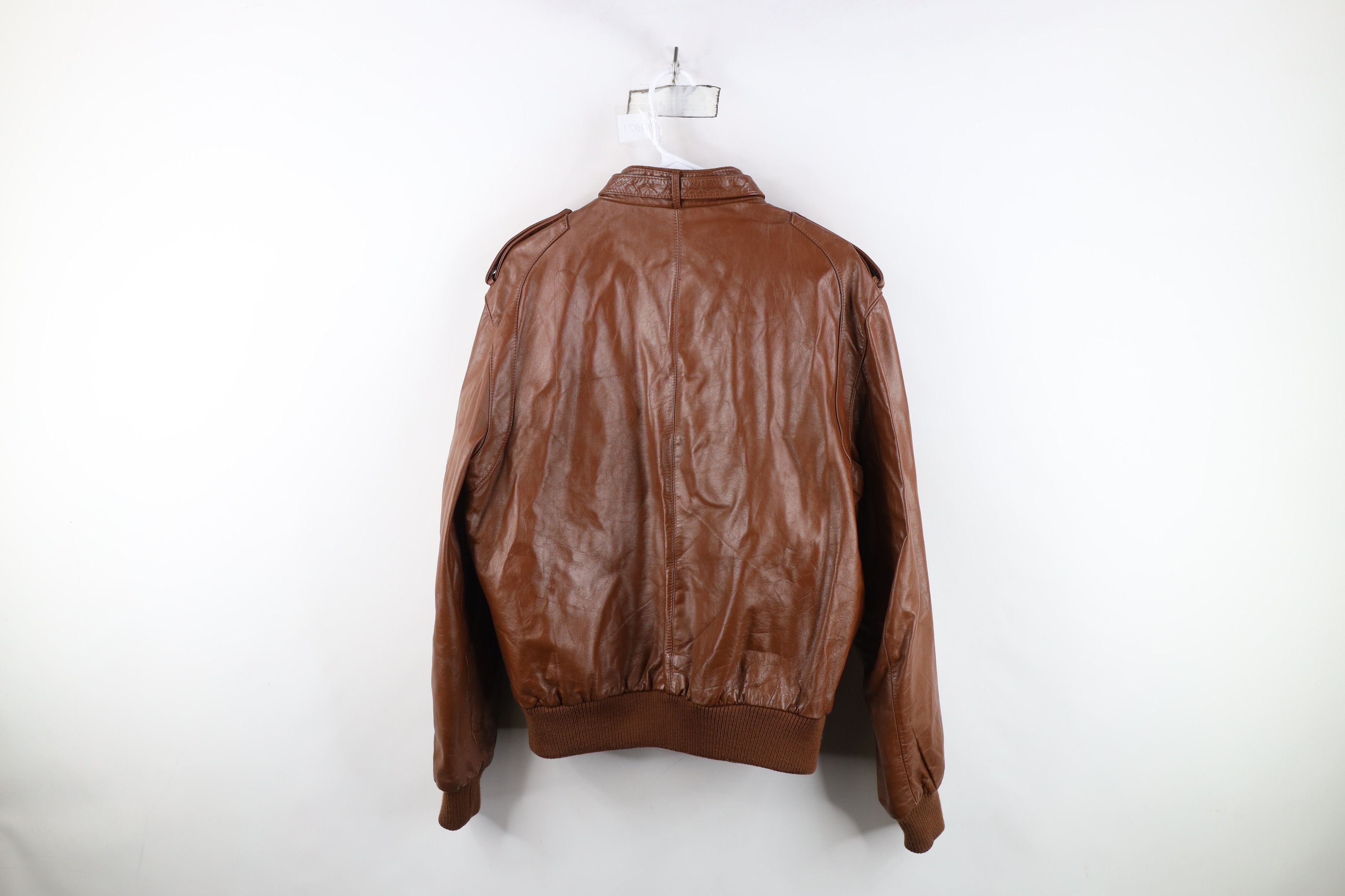 Vintage Vintage 70s 80s Streetwear Leather Cafe Racer Bomber Jacket Size US XXL / EU 58 / 5 - 15 Thumbnail