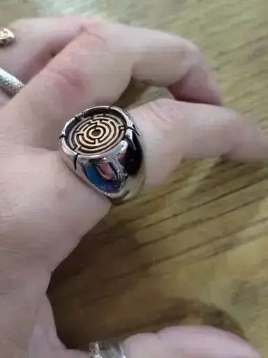 Other Vintage Maze Ring Stainless Steel Mens Ring Size ONE SIZE - 1 Thumbnail
