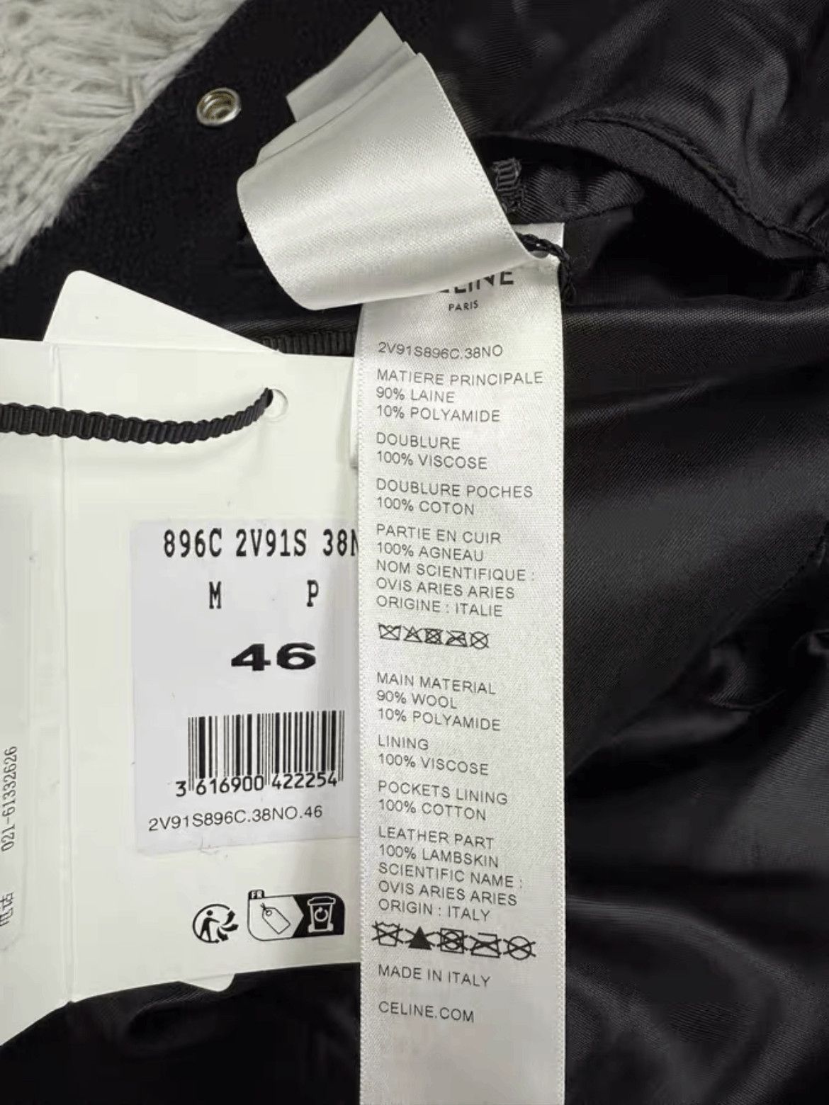 Celine Celine Sz 46 Celine Logo Rivet Leather Sleeves Jacket-2506 Size US S / EU 44-46 / 1 - 7 Thumbnail