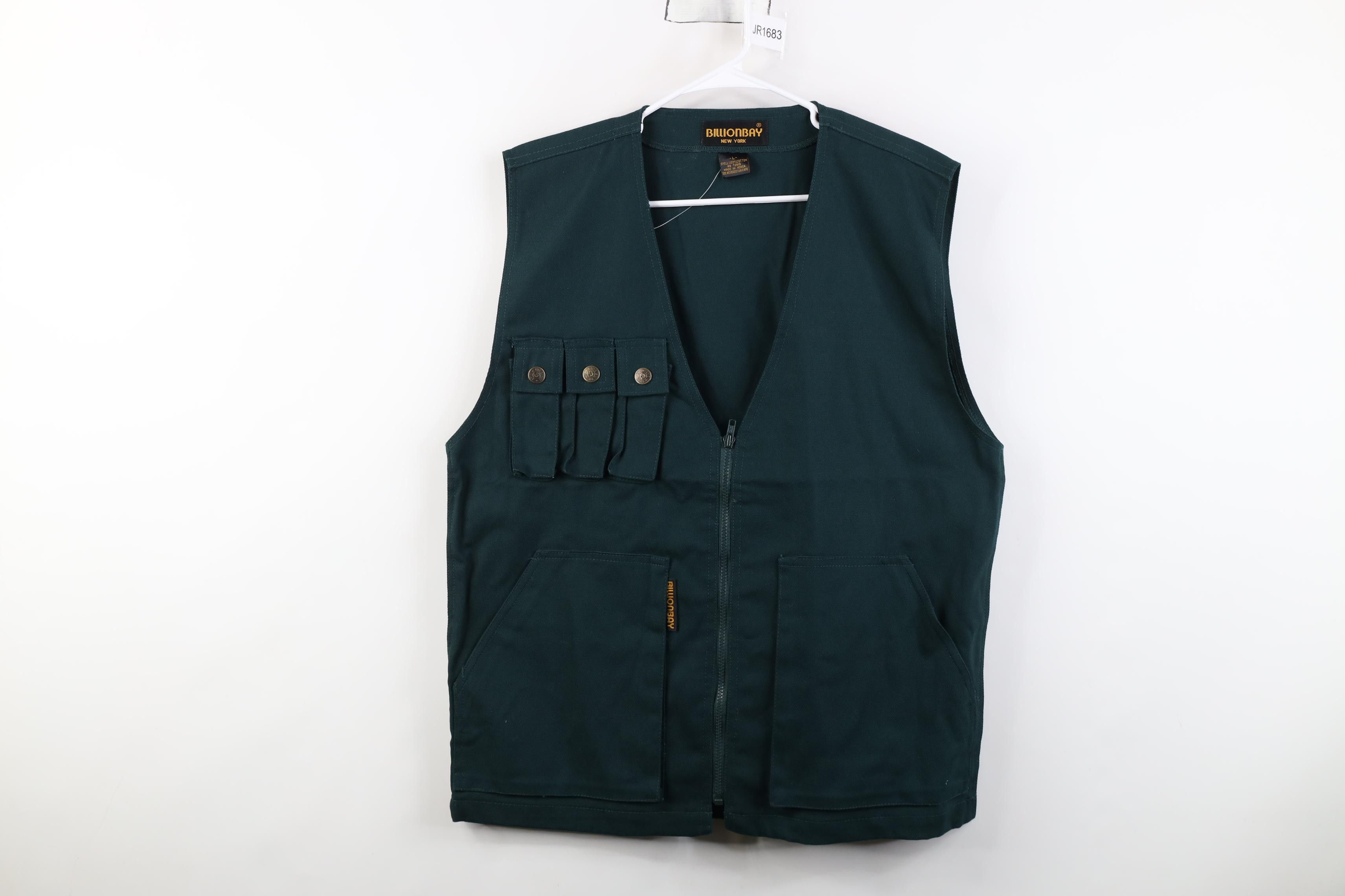 Vintage Deadstock Vintage 90s Streetwear Canvas Tactical Vest Jacket Size US L / EU 52-54 / 3 - 1 Thumbnail