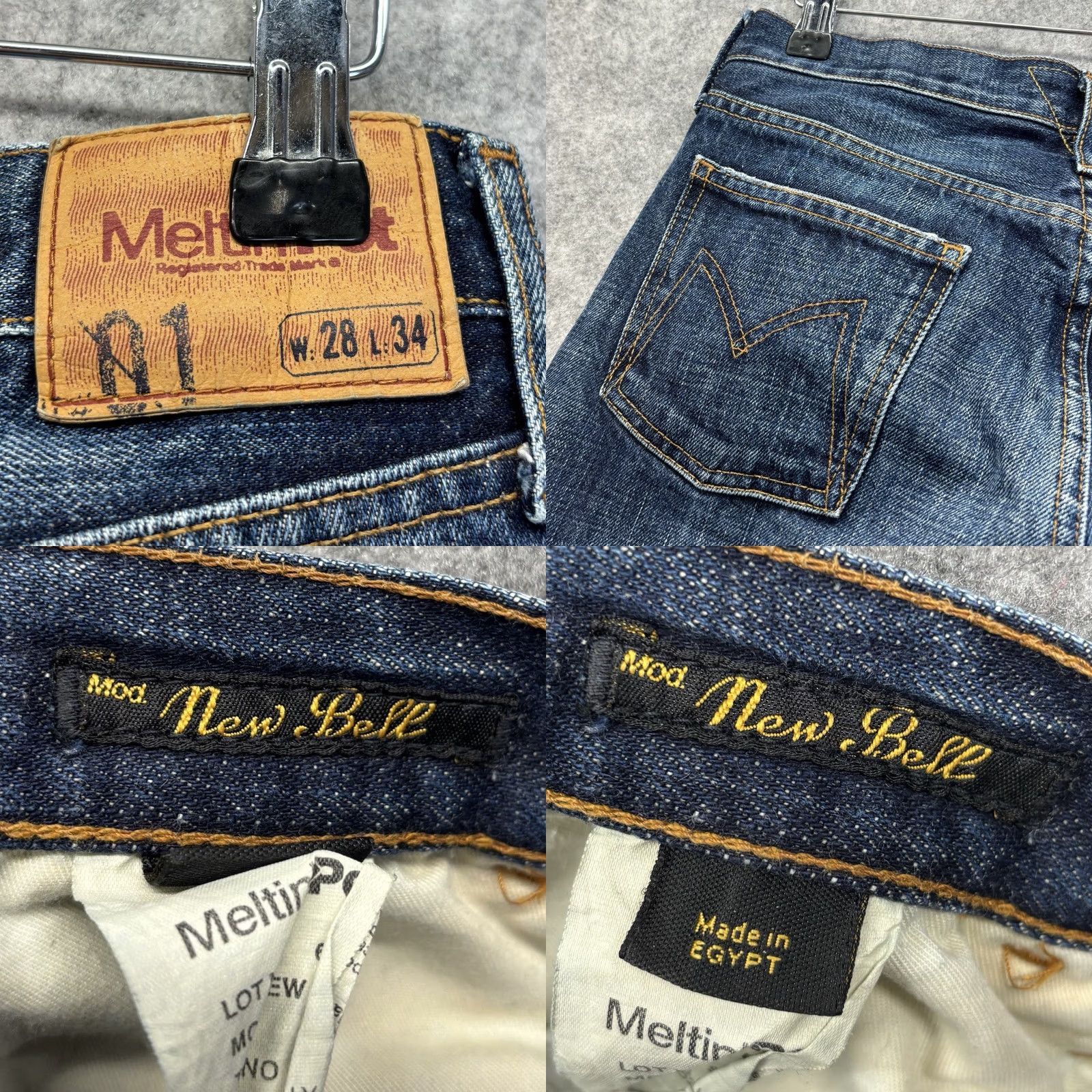 Bell VINTAGE Meltin' Pot New Bell Jeans W28 L34 Women’s Blue Jeans Pre Loved Ladies Rare Size 28" / US 6 / IT 42 - 8 Thumbnail