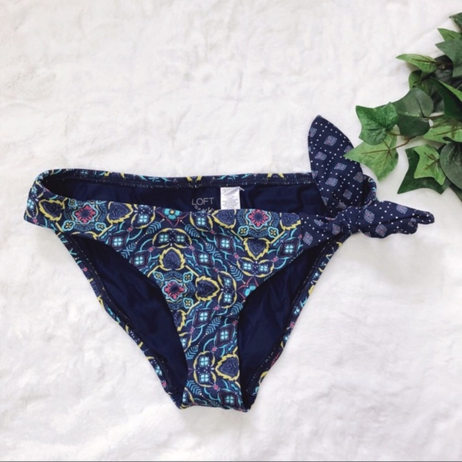 Loft LOFT Blue Beach Side Tie Hipster Bikini Bottom Size US 28 / EU 44 - 4 Thumbnail