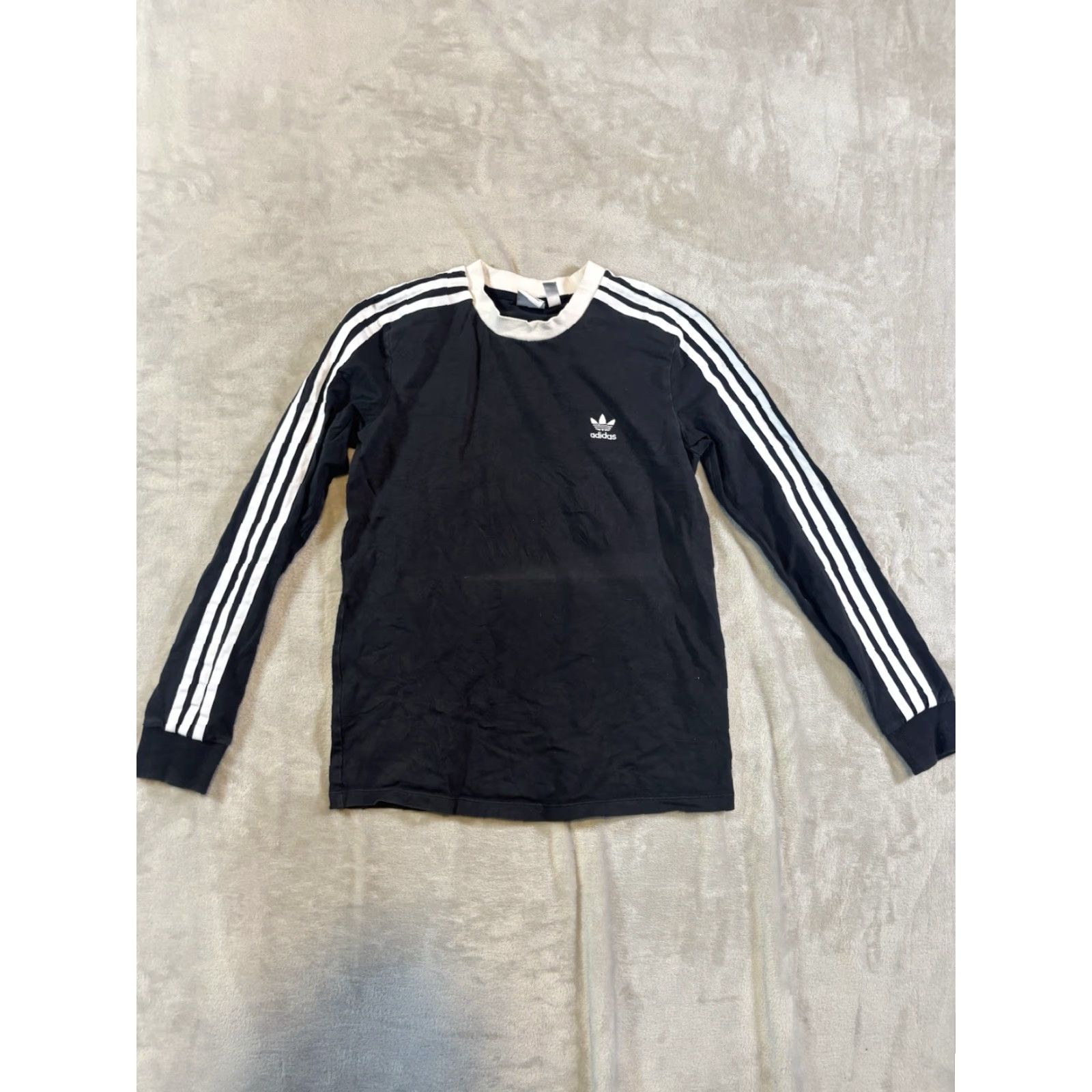 Adidas Adidas Classics 3-Stripes Long Sleeve Shirt Women S Black Pullover Casual Jersey Regular Fit Clean Wearable Vintage? Size S / US 4 / IT 40 - 2 Thumbnail