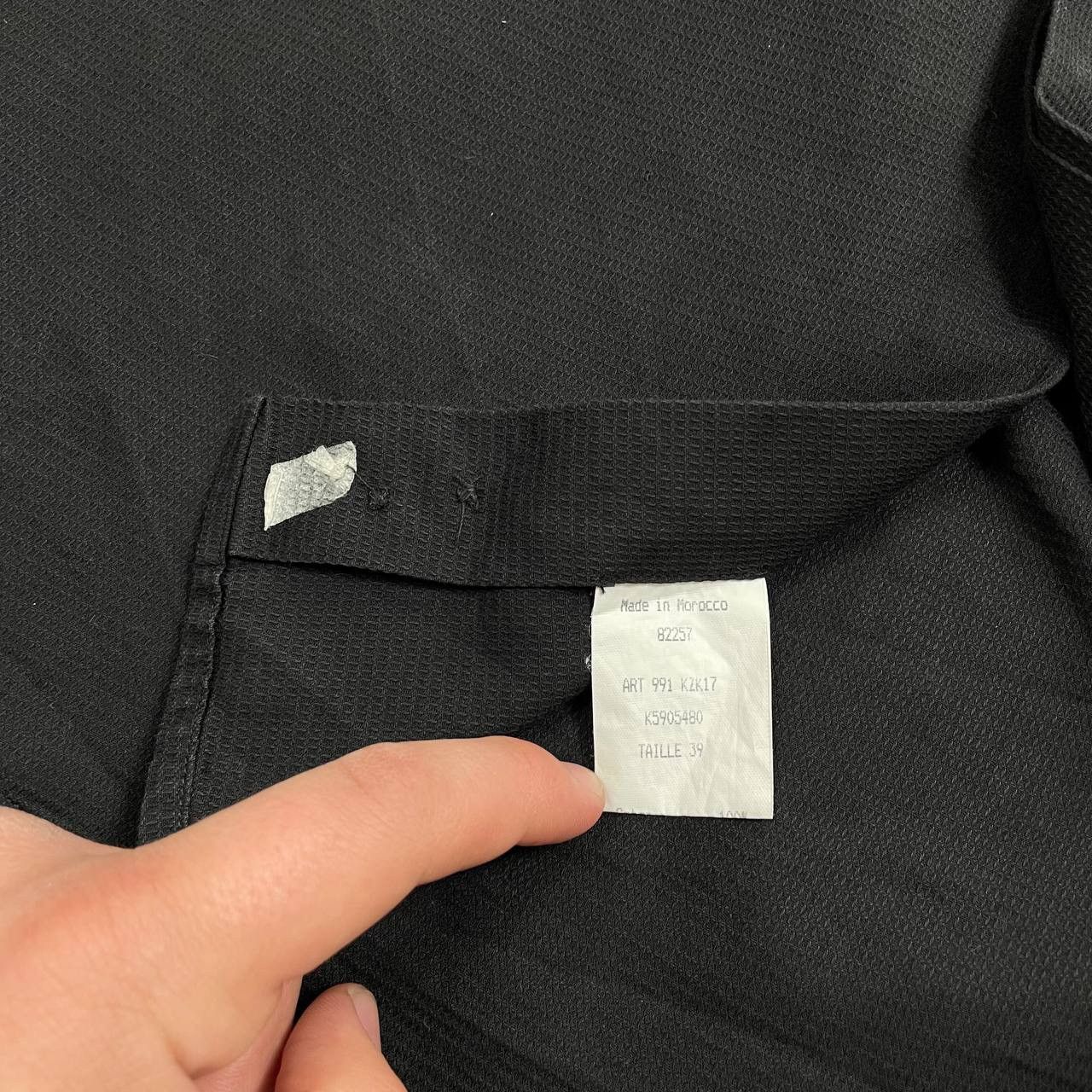 Kenzo × Vintage Vintage Kenzo Homme Nehru Collar LS Button-Up Shirt Black 39 Size US M / EU 48-50 / 2 - 6 Thumbnail