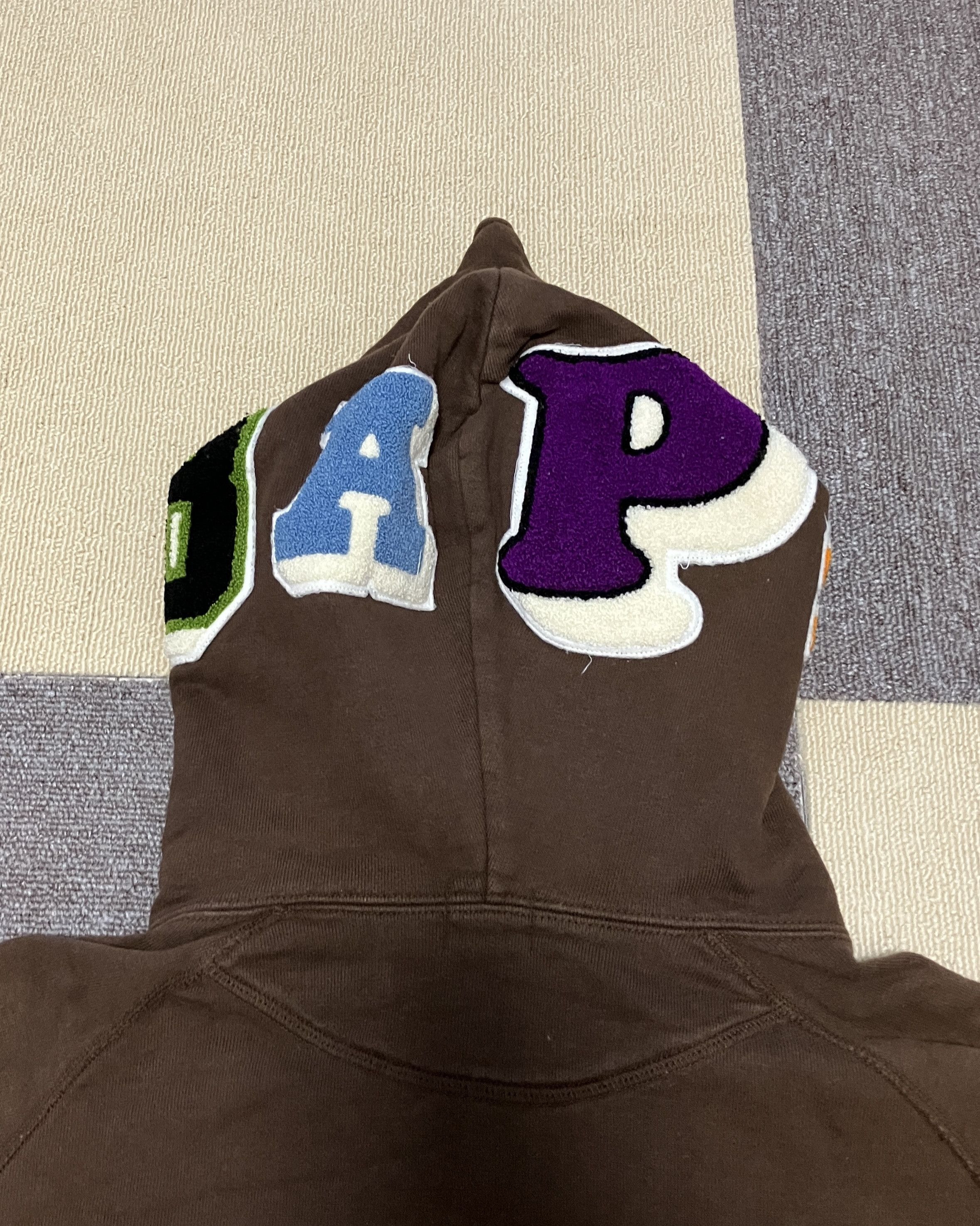 Bape OG Bape Brown Multi Patch Full Zip Hoodie Size US L / EU 52-54 / 3 - 6 Thumbnail