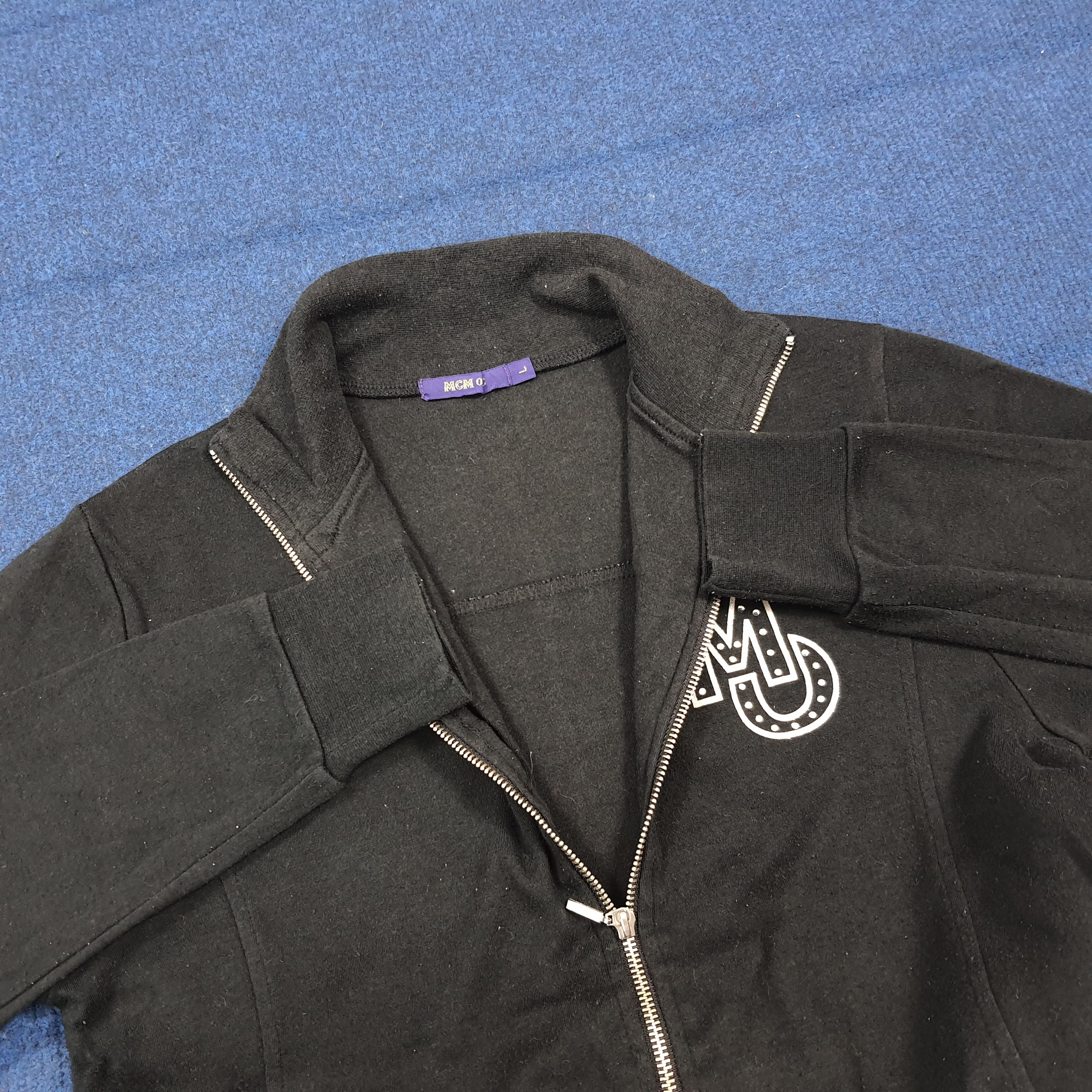 MCM Vintage MCM OTC Rhinestone MU Logo Track Jacket C289N18 Size XS / US 0-2 / IT 36-38 - 6 Thumbnail