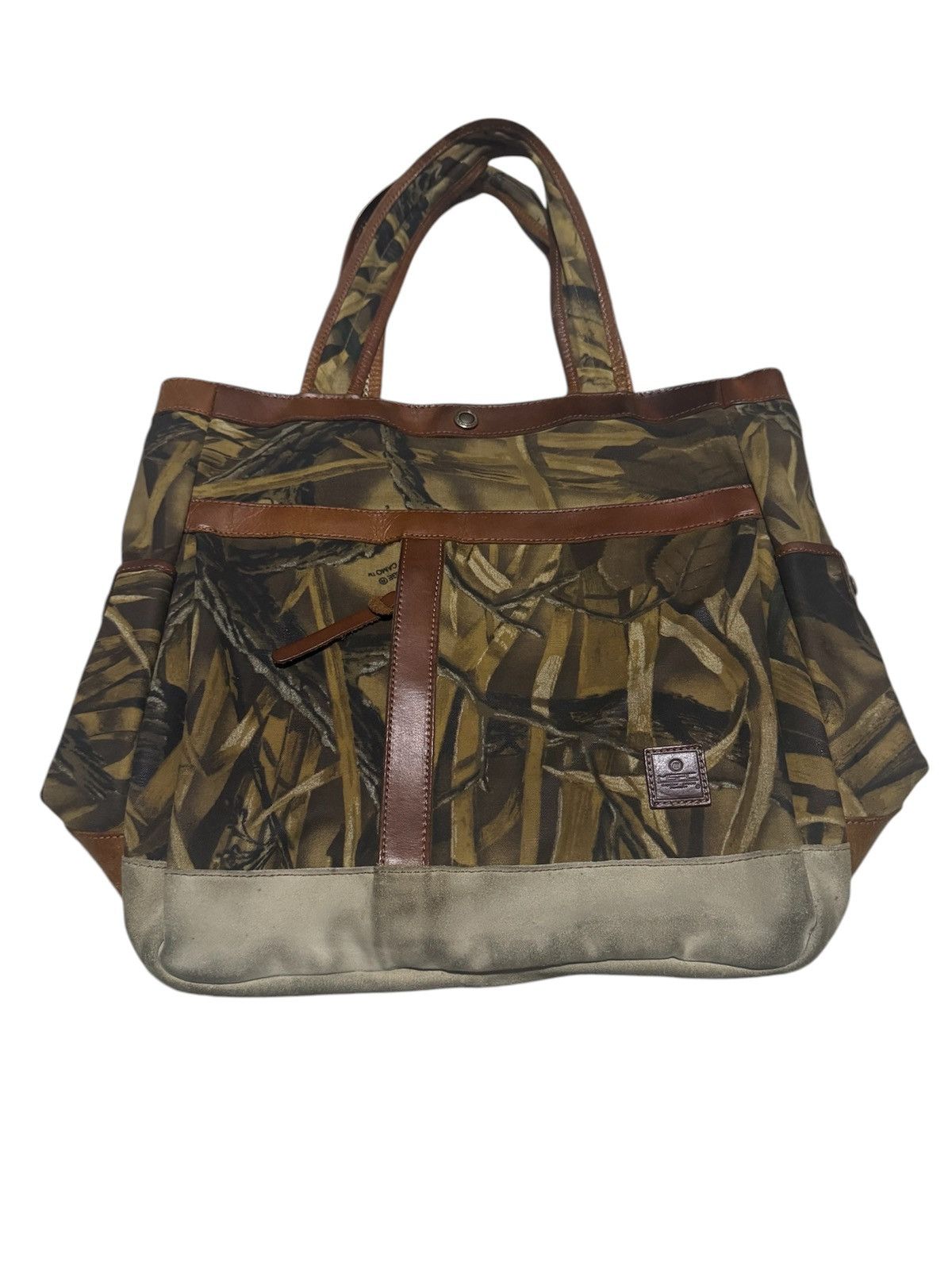 Japanese Brand × MasterPiece AW 18-20 MSPC x Real Camo Medium Luxury Leather Tote Bag Size ONE SIZE - 1 Thumbnail