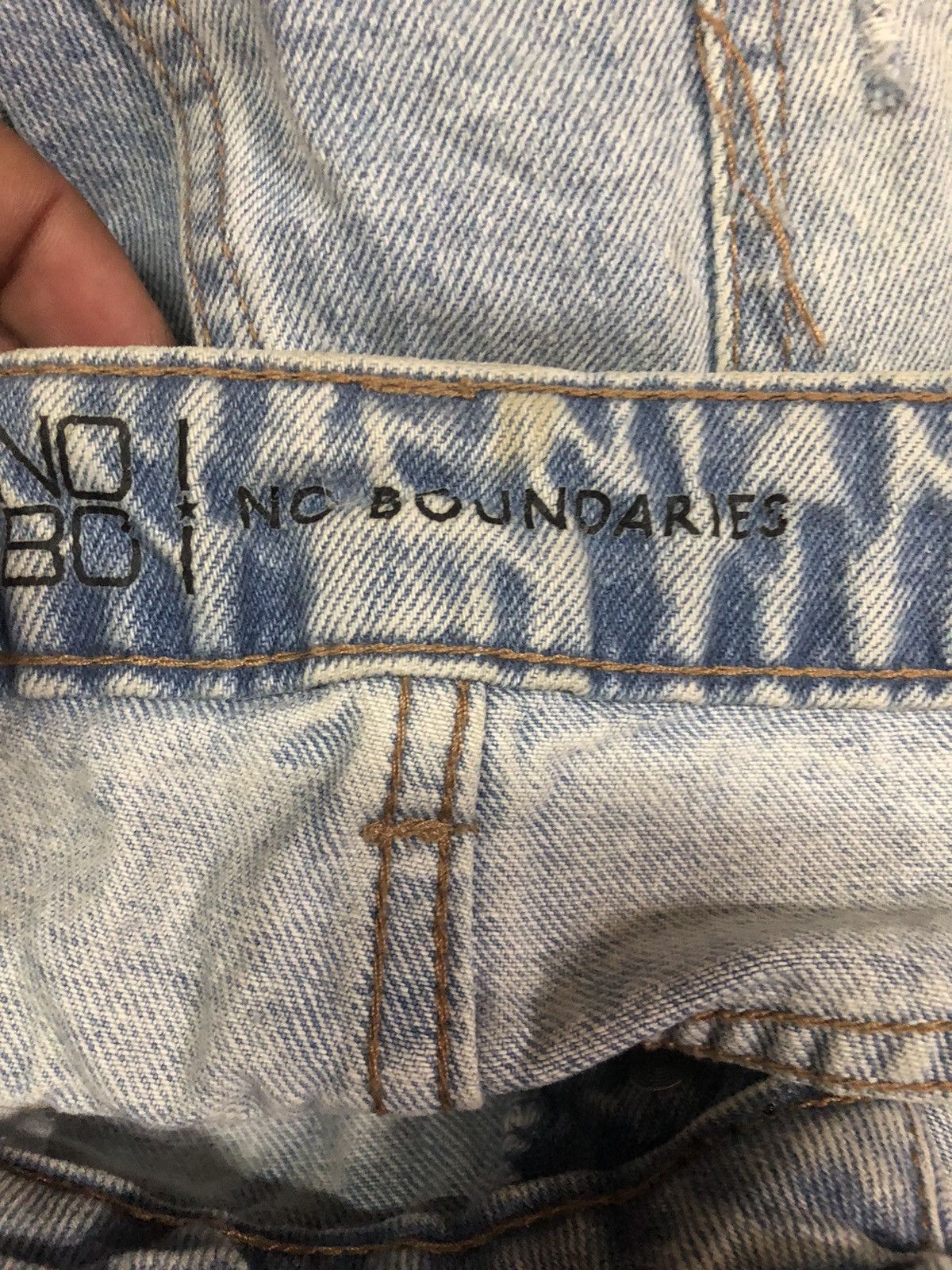 Japanese Brand No Boundaries Distressed Denim Pants Size US 30 / EU 46 - 3 Thumbnail