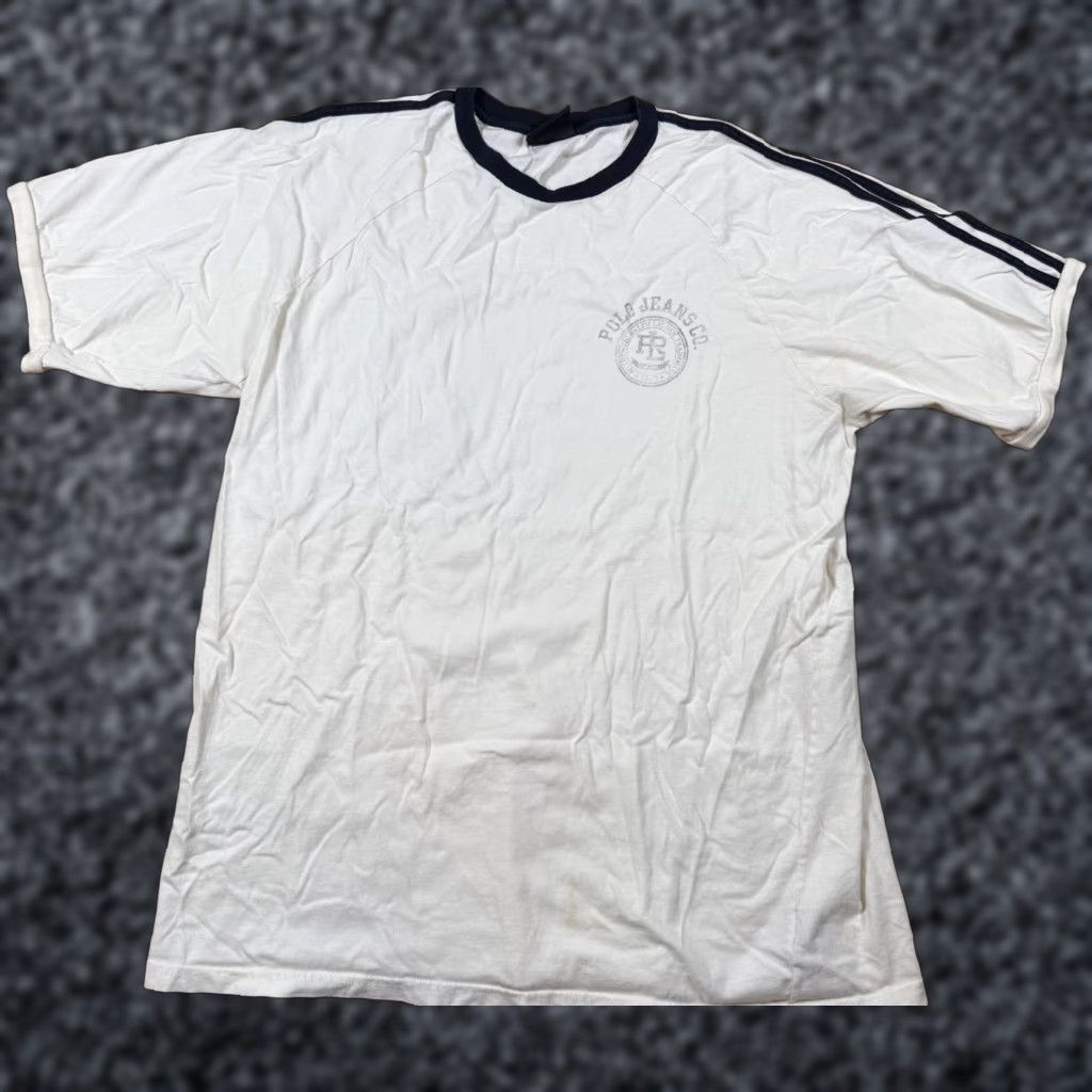 Polo Ralph Lauren VTG Polo Ralph Lauren Jeans Co T Shirt Mens Large Ivory Short Sleeve Men T-Shirt L Size US L / EU 52-54 / 3 - 1 Thumbnail