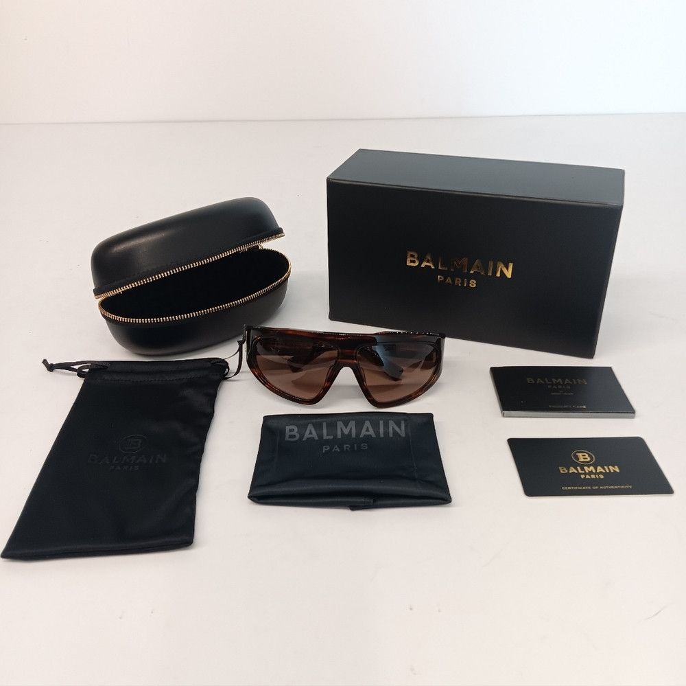 Balmain Balmain Unisex B-Escape Geometric Sunglasses - Brown/Gold Size ONE SIZE - 2 Thumbnail