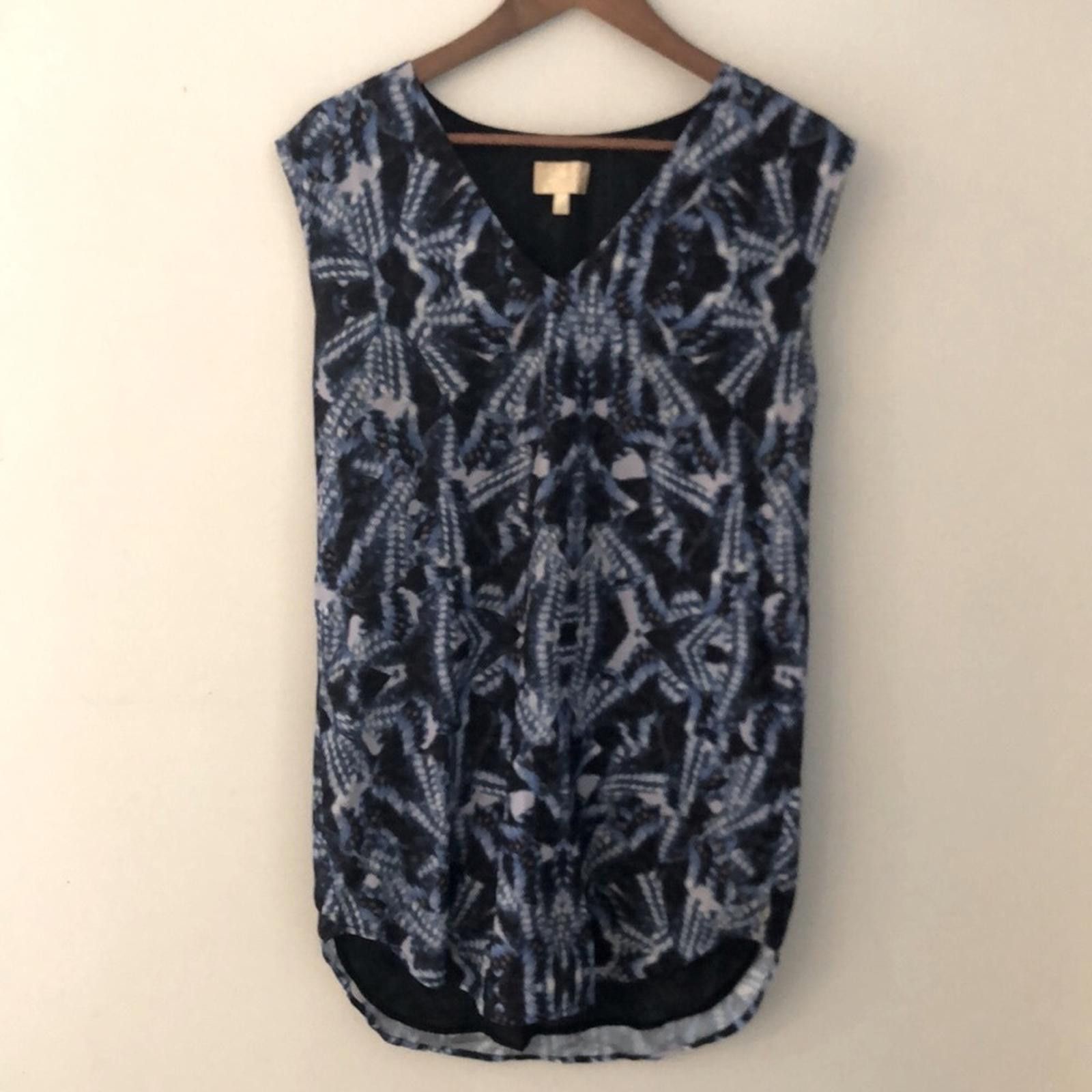 Other Rieley midi sleeveless sheath dress blue black lined SZ SM Size 28" / US 6 / IT 42 - 1 Thumbnail