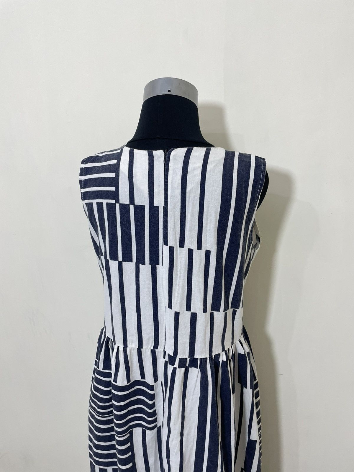Moncler 2000s Moncler Sleeveless Striped Patchwork Dress Y2K Loro Size M / US 6-8 / IT 42-44 - 6 Thumbnail