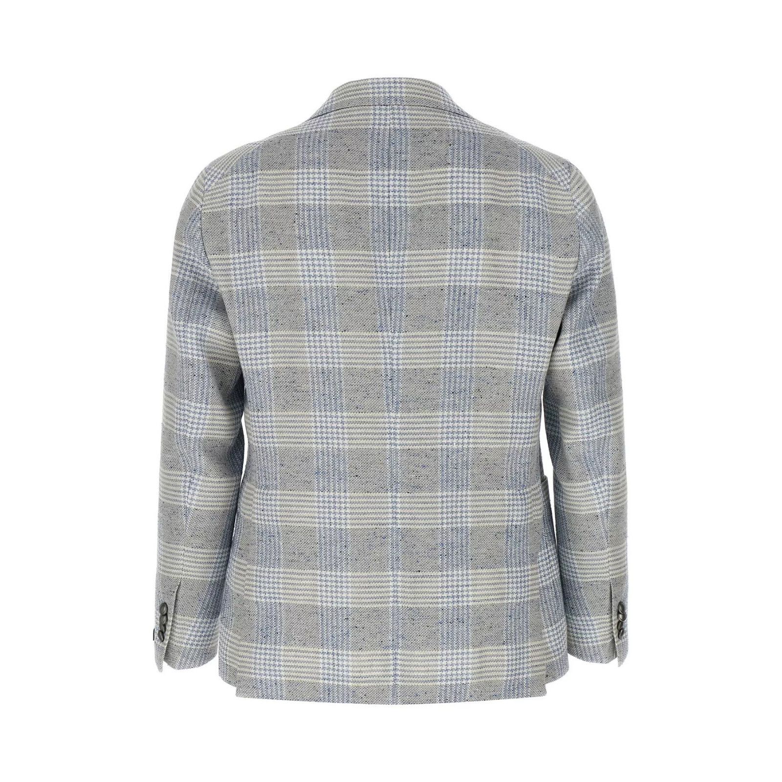 Tagliatore TAGLIATORE Check Blue/Gray Linen Blazer Jacket New & Authent Size US L / EU 52-54 / 3 - 2 Thumbnail