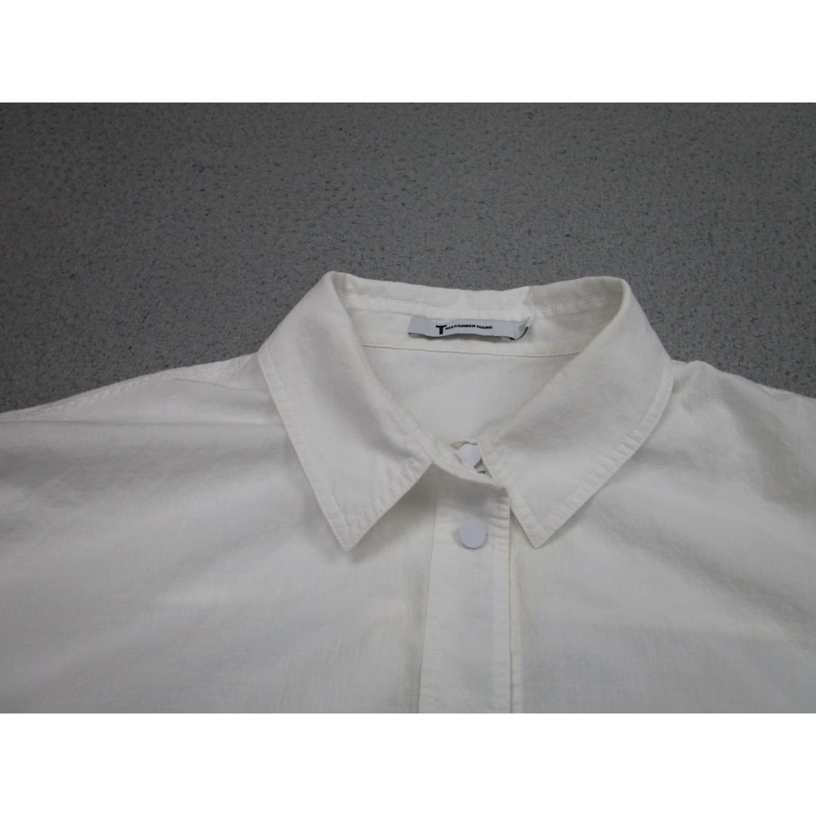 Alexander Wang Alexander Wang Shirt Womens 10 White Cotton Long Sleeve Button-Up Tunic Top Size L / US 10 / IT 46 - 5 Thumbnail