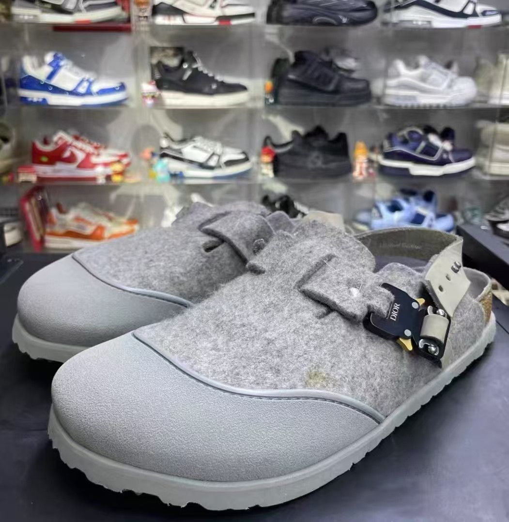 Dior Dior Dior Birkenstock Tokio Mules in Grey-2507 Size US 10 / EU 43 - 1 Thumbnail