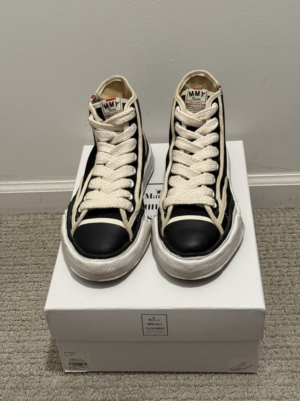 Maison MIHARA YASUHIRO Maison MIHARA YASUHIRO Canvas High Top Sneaker Size US 8 / EU 41 - 2 Thumbnail