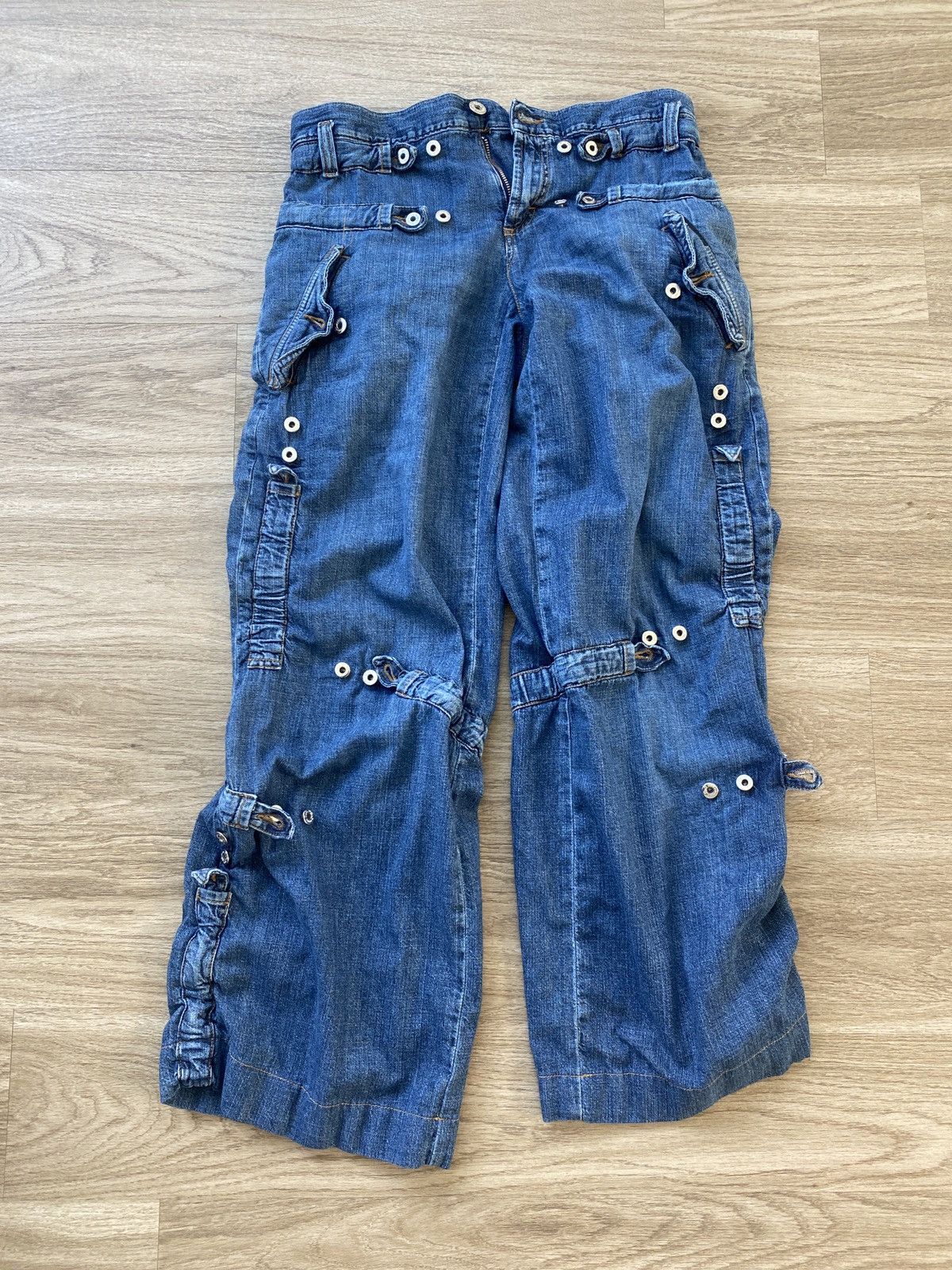Dolce & Gabbana GRAIL 2001 D&G adjustable parachute denim pants Size US 30 / EU 46 - 1 Thumbnail