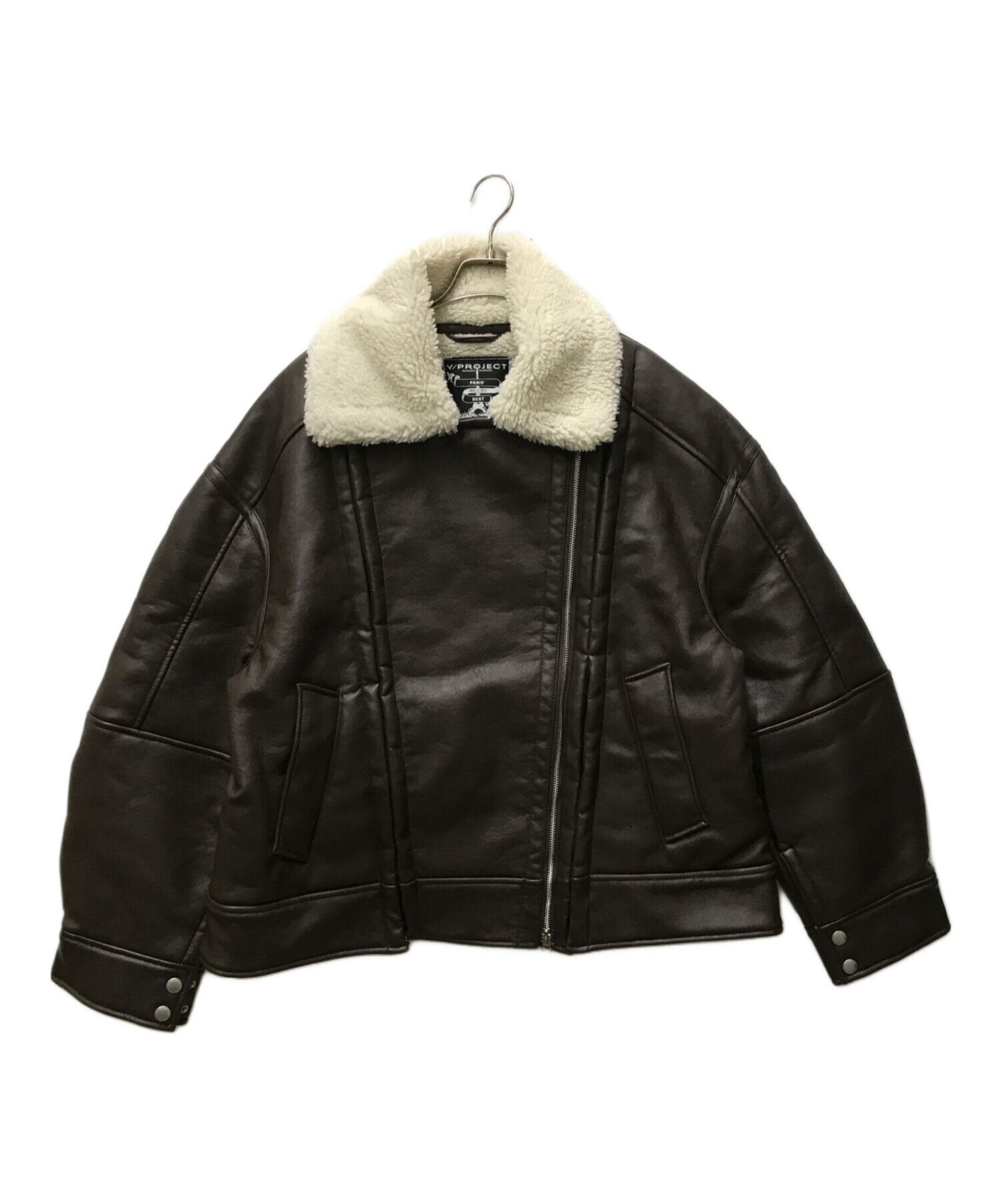 Y/Project Y/PROJECT Eco-mutton Rider's Jacket Brown L Size L / US 10 / IT 46 - 4 Thumbnail
