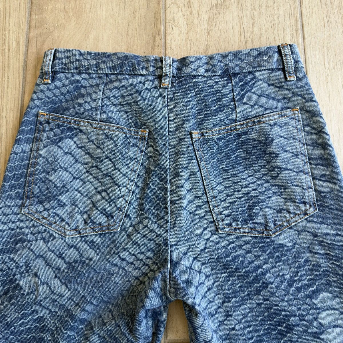 Maison Margiela MM6 SS22 Snakeskin Pattern Straight Denim Jeans Size US 30 / EU 46 - 4 Thumbnail