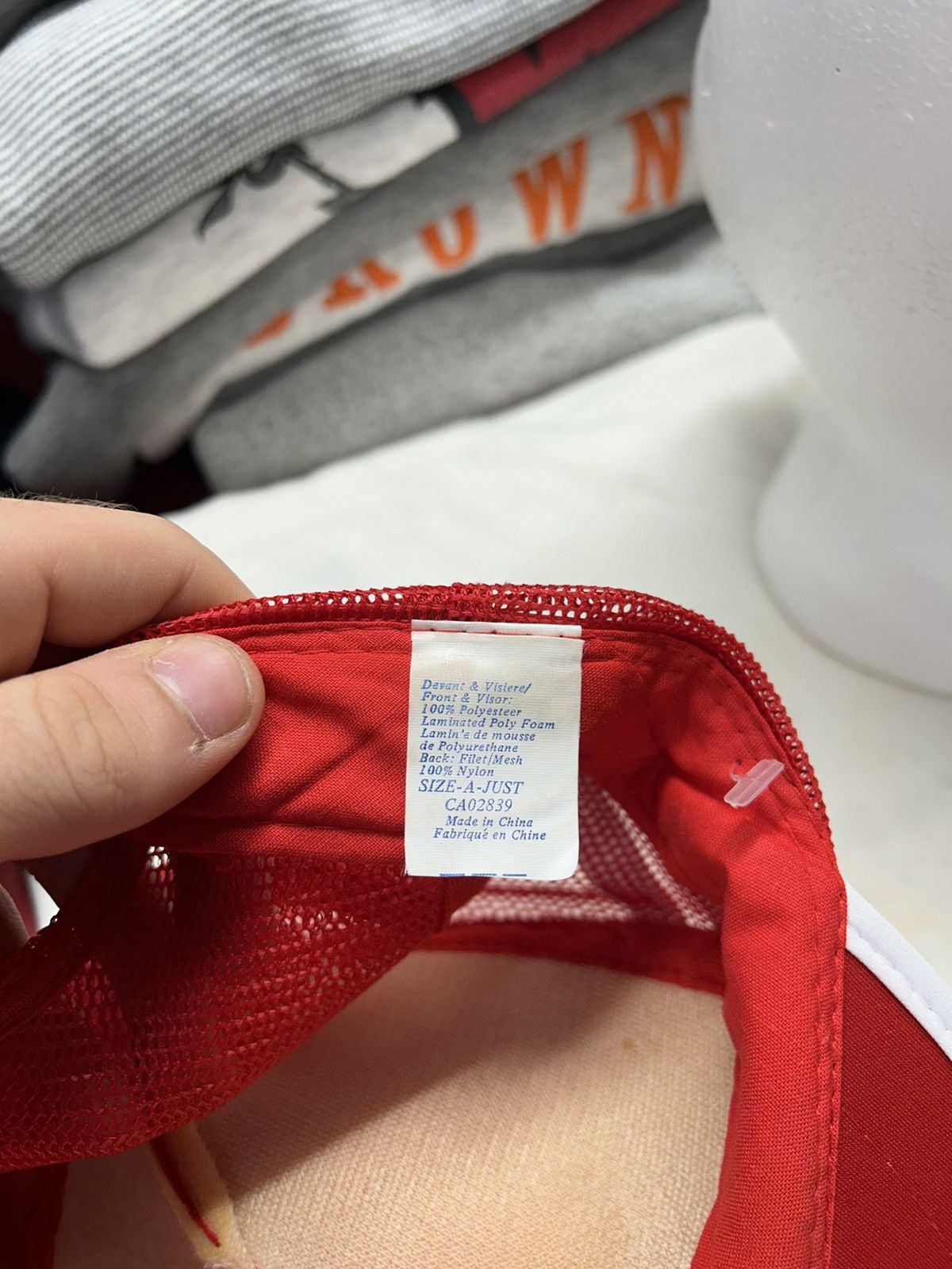 Vintage Crazy Vintage 90s Y2K Skater Grunge White Red Trucker Hat Size ONE SIZE - 3 Thumbnail