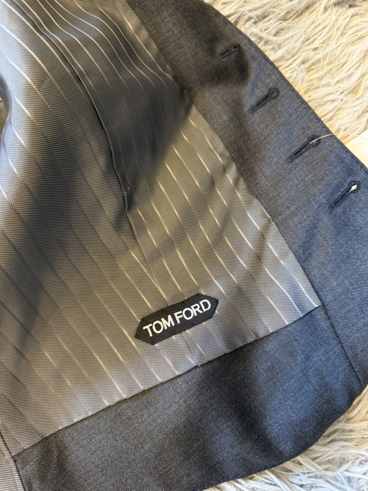 Tom Ford grey wool suit vest Size 52R - 7 Thumbnail