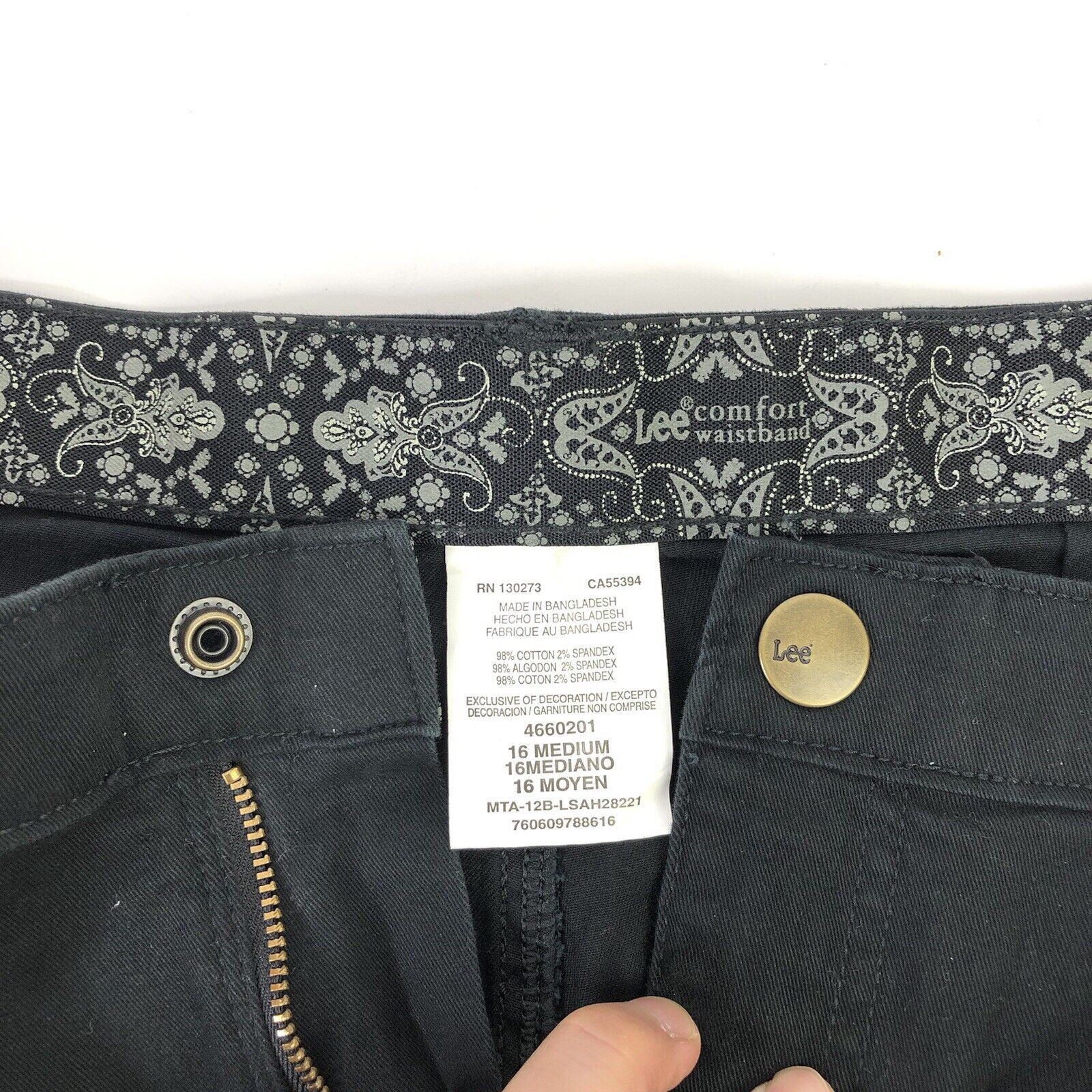 Lee Lee COMFORT WAISTBAND Women Cropped Pants Cargo Sz 16 M Size 38" / US 16 / IT 52 - 3 Thumbnail