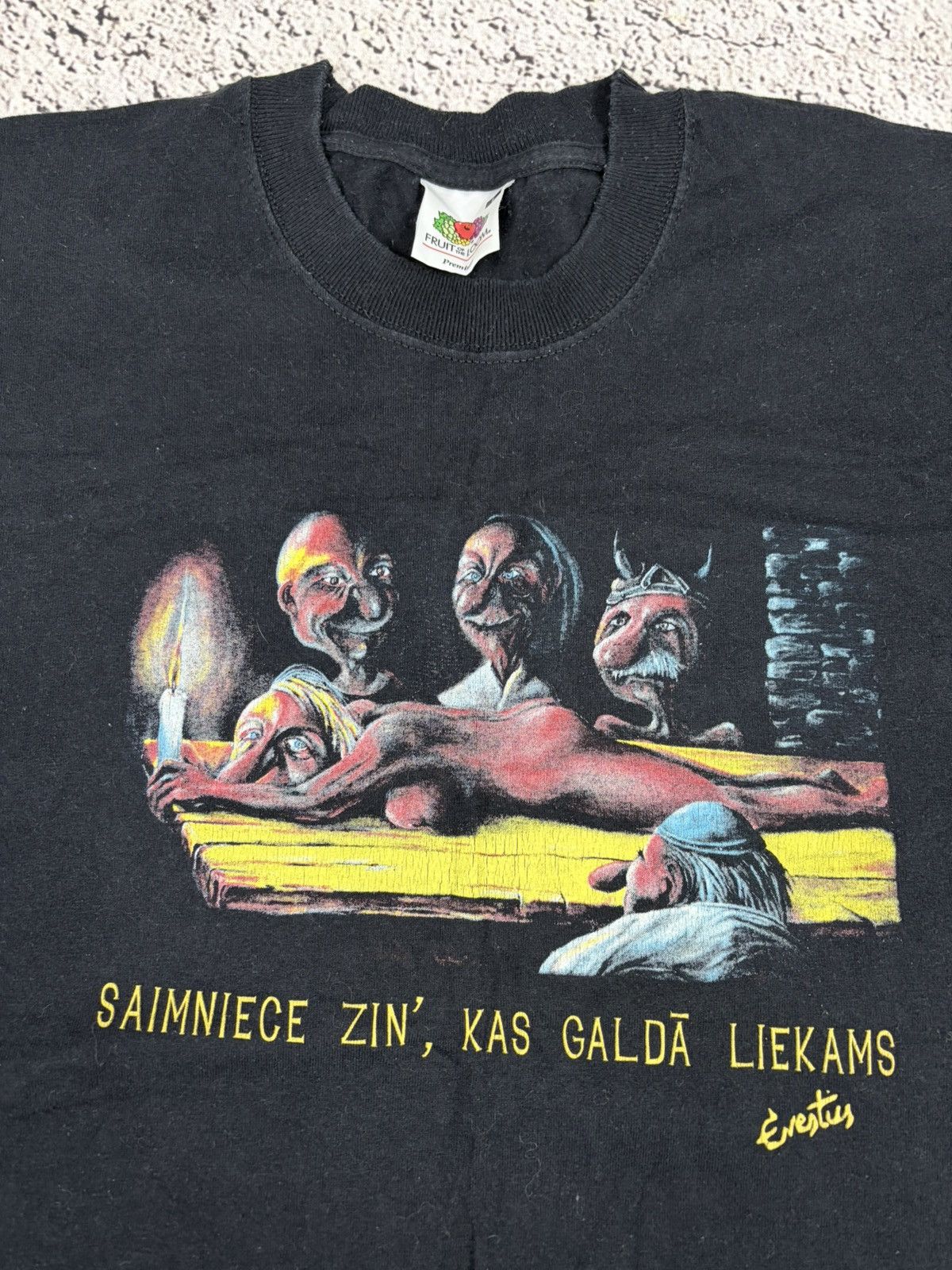 Band Tees Vintage 90s Humor Punk Adult Art Graphic Tee Saimniece Zin L Size US L / EU 52-54 / 3 - 2 Thumbnail