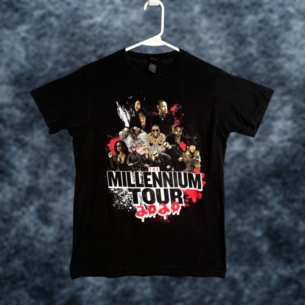Tultex VINTAGE The Millennium Tour 2020 Black Graphic T-Shirt Mens Small Short Sleeve Crew Neck - Rap R&B Nike Size US S / EU 44-46 / 1 - 1 Thumbnail