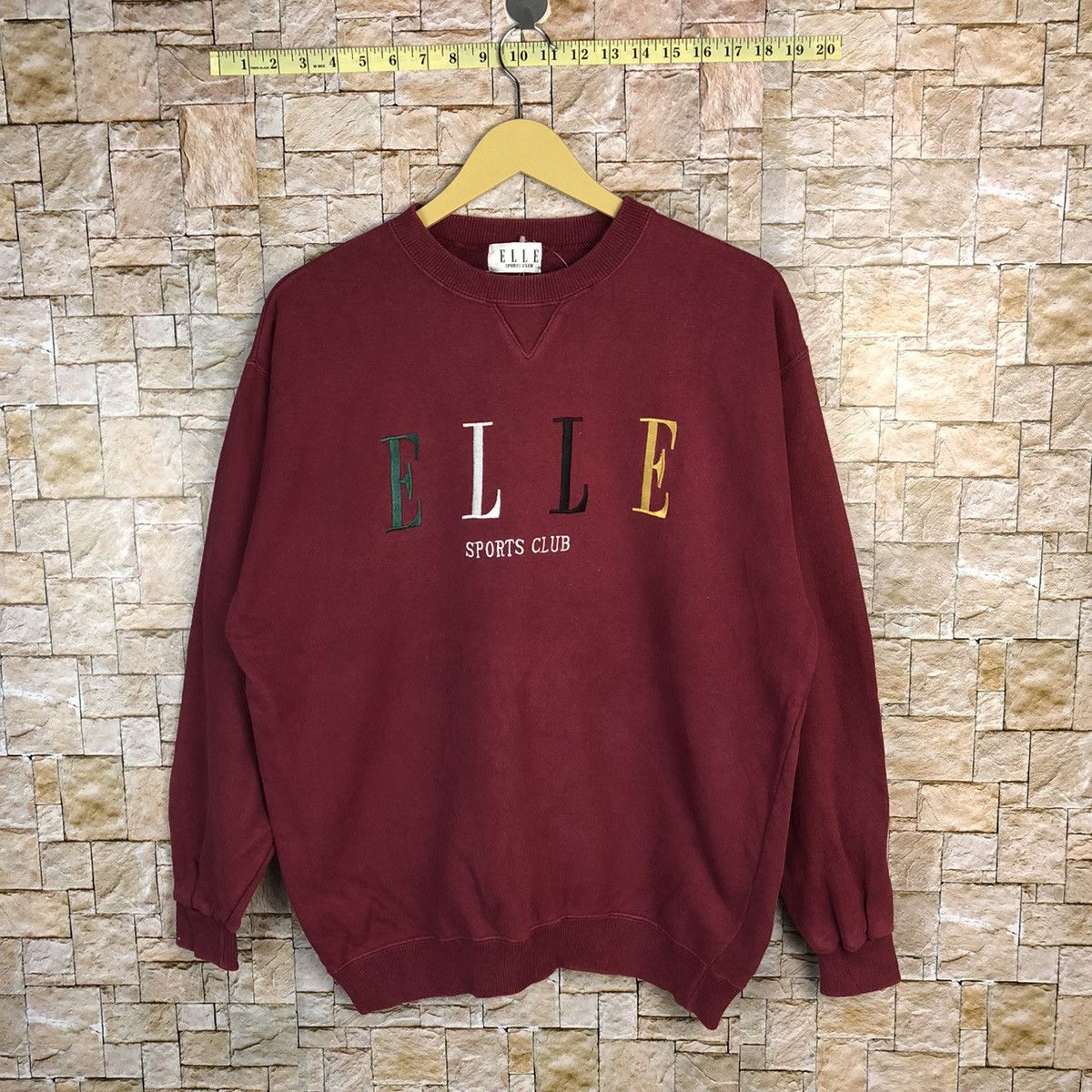 Ellesse Elle Sport Club Maroon Sweatshirt #A399 Size US M / EU 48-50 / 2 - 1 Thumbnail