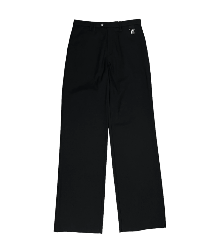 image of Raf Simons Black Straight Suspender Trousers - Ss20, Men's (Size 30)