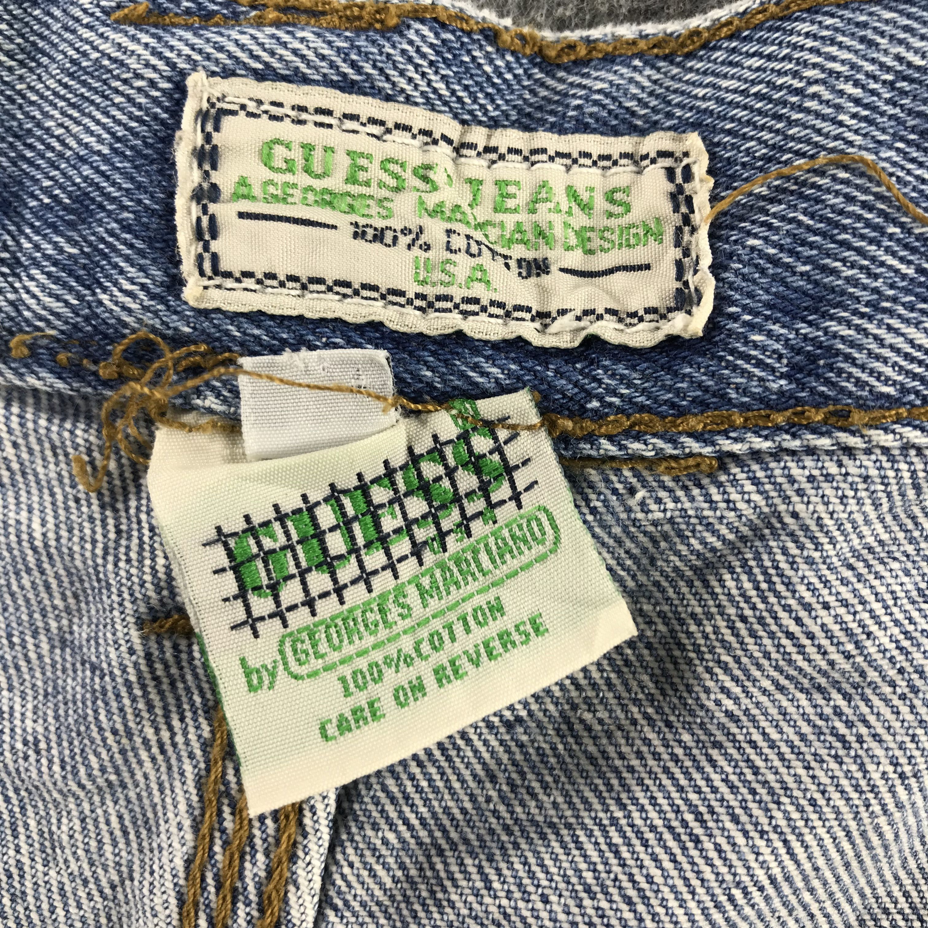 Guess Vintage 90's Guess Jeans Faded Baggy Denim KJ3398 Size US 33 - 10 Thumbnail